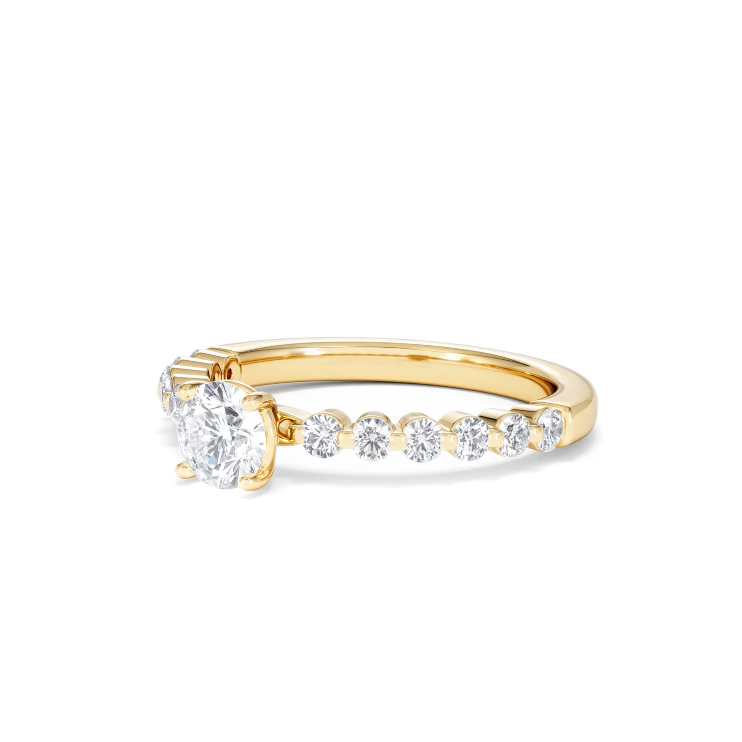 Solstice Round Cut 0.80ct Lab Diamond Engagement Ring F/VS in 9k Gold - Image 82
