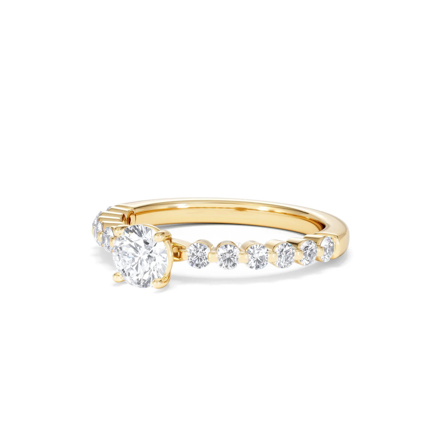 Solstice Round Cut 0.80ct Lab Diamond Engagement Ring F/VS in 9k Gold - Image 83