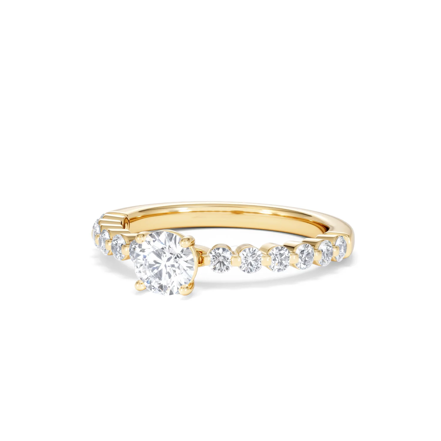 Solstice Round Cut 0.80ct Lab Diamond Engagement Ring F/VS in 9k Gold - Image 85
