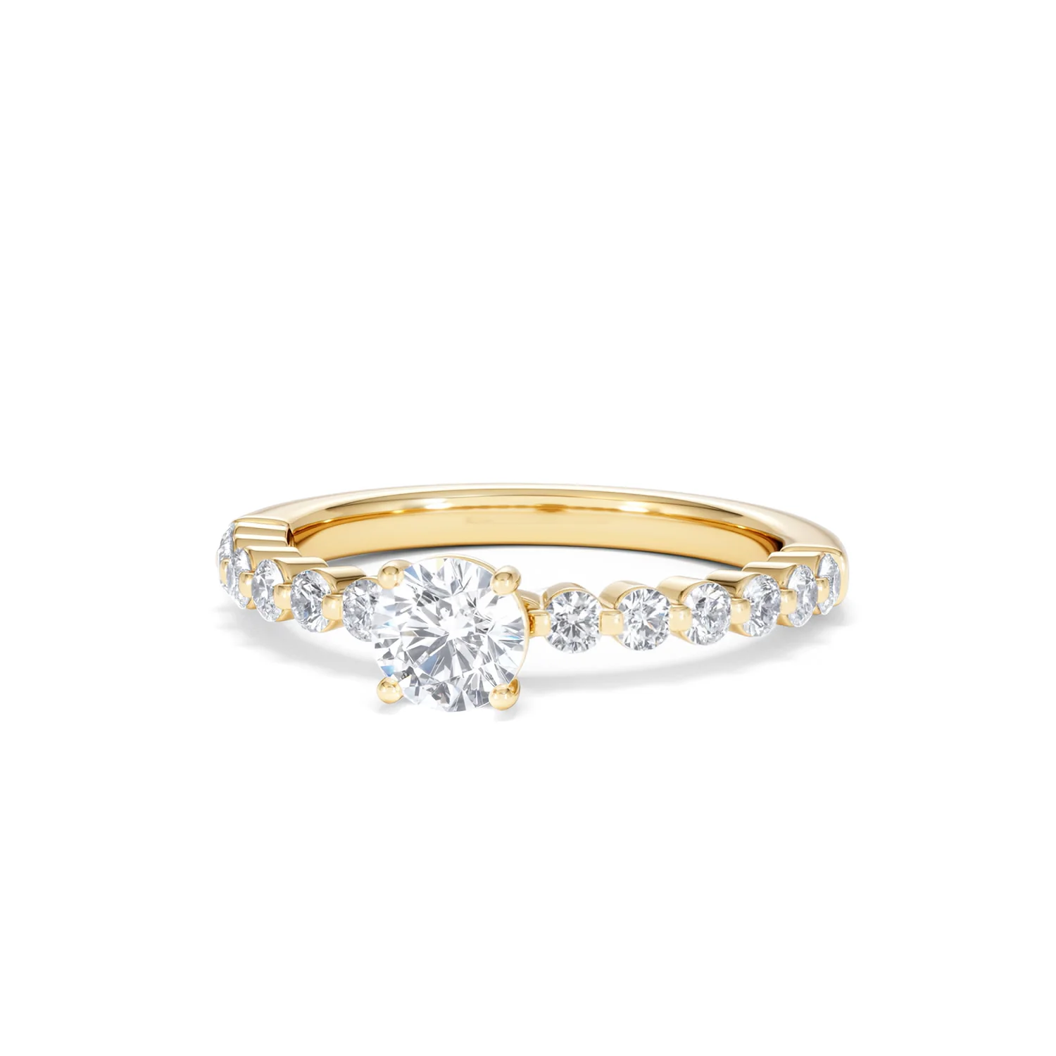 Solstice Round Cut 0.80ct Lab Diamond Engagement Ring F/VS in 9k Gold - Image 87