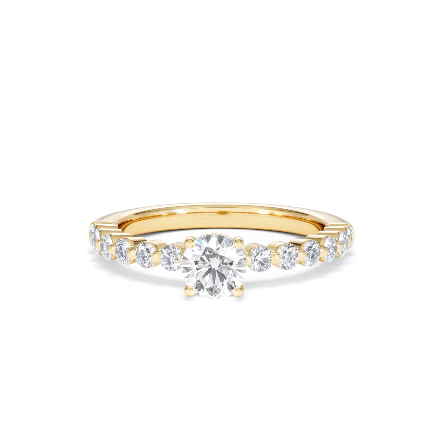 Solstice Round Cut 0.80ct Lab Diamond Engagement Ring F/VS in 9k Gold - Image 89