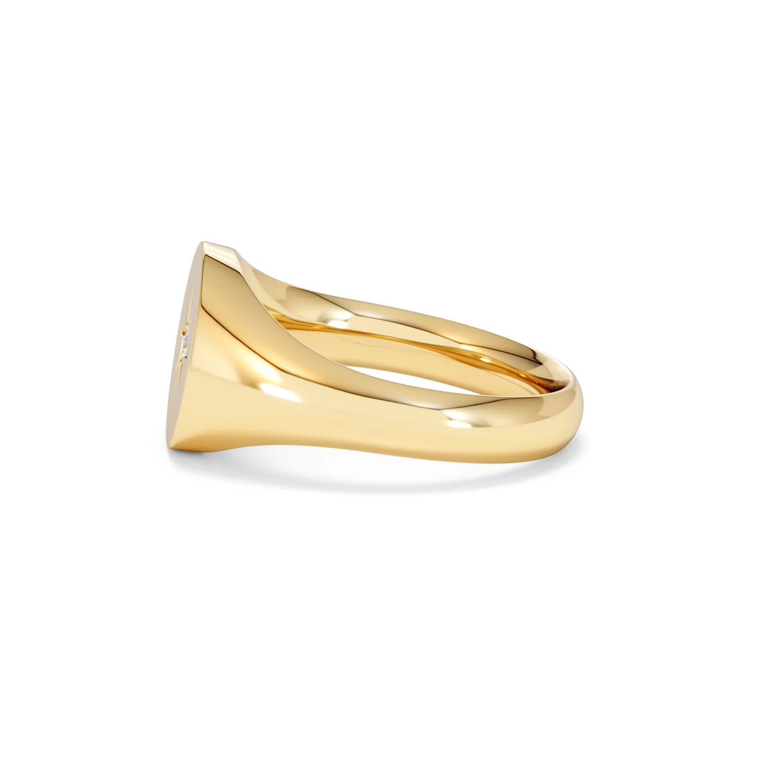 Star Signet Lab Diamond Ring in 18K Gold Vermeil - Image 70