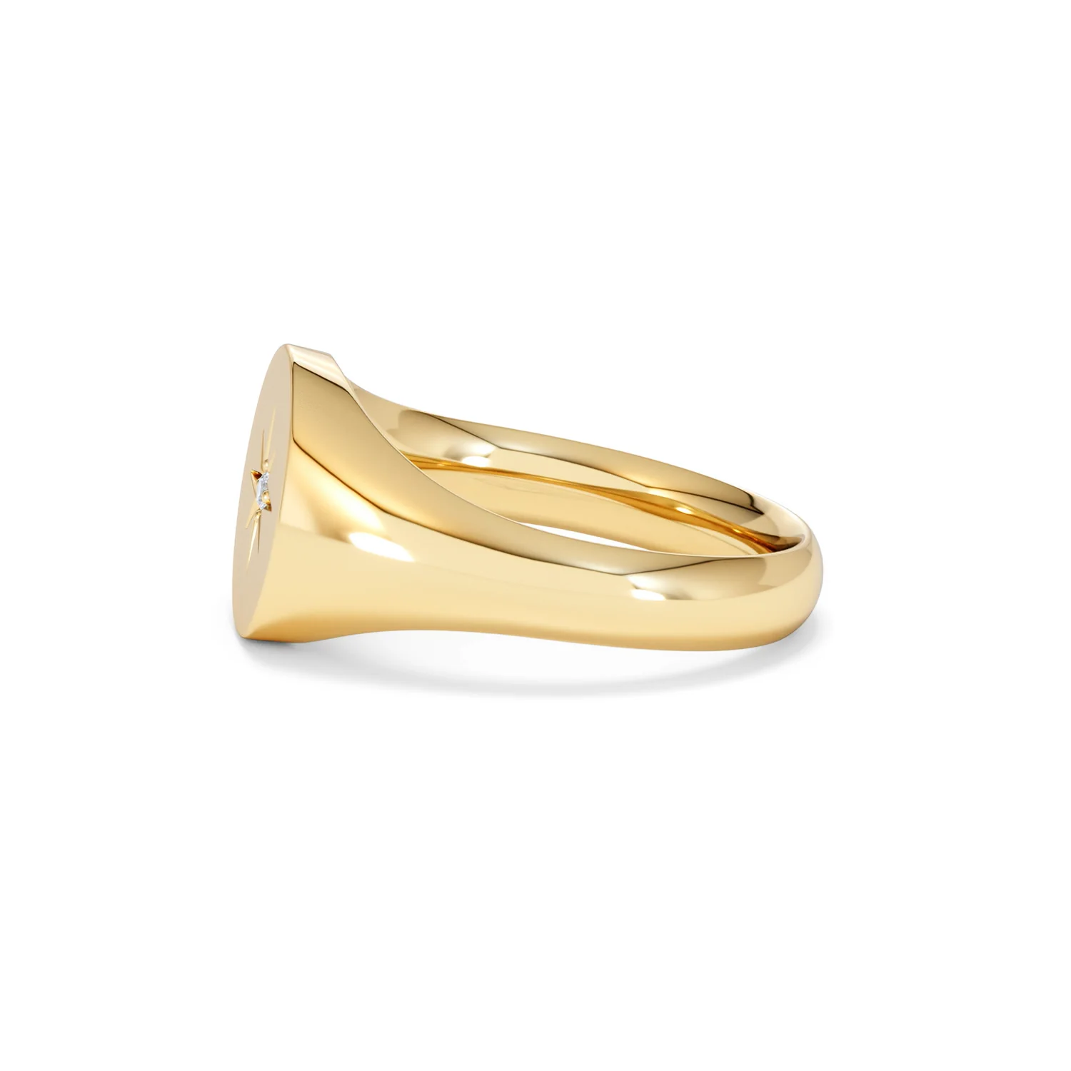 Star Signet Lab Diamond Ring in 18K Gold Vermeil - Image 71