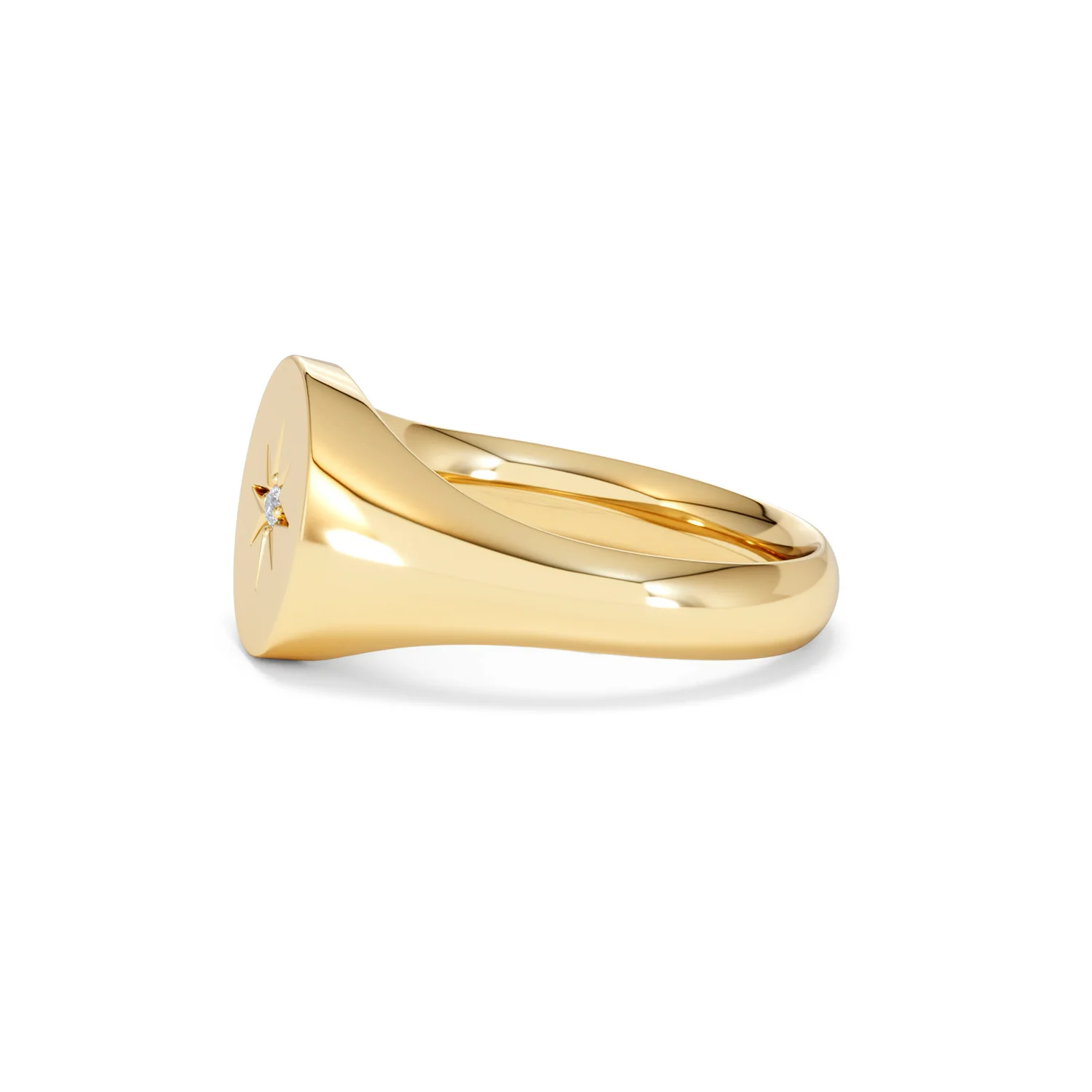 Star Signet Lab Diamond Ring in 18K Gold Vermeil - Image 72