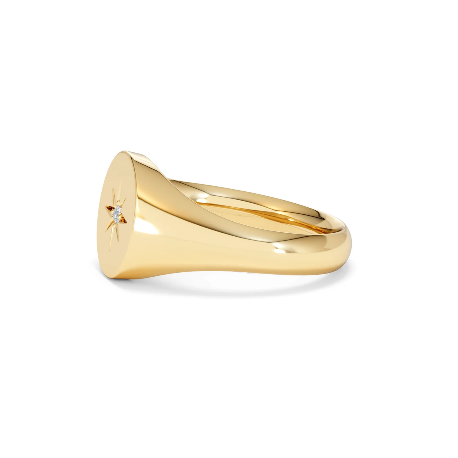 Star Signet Lab Diamond Ring in 18K Gold Vermeil - Image 73