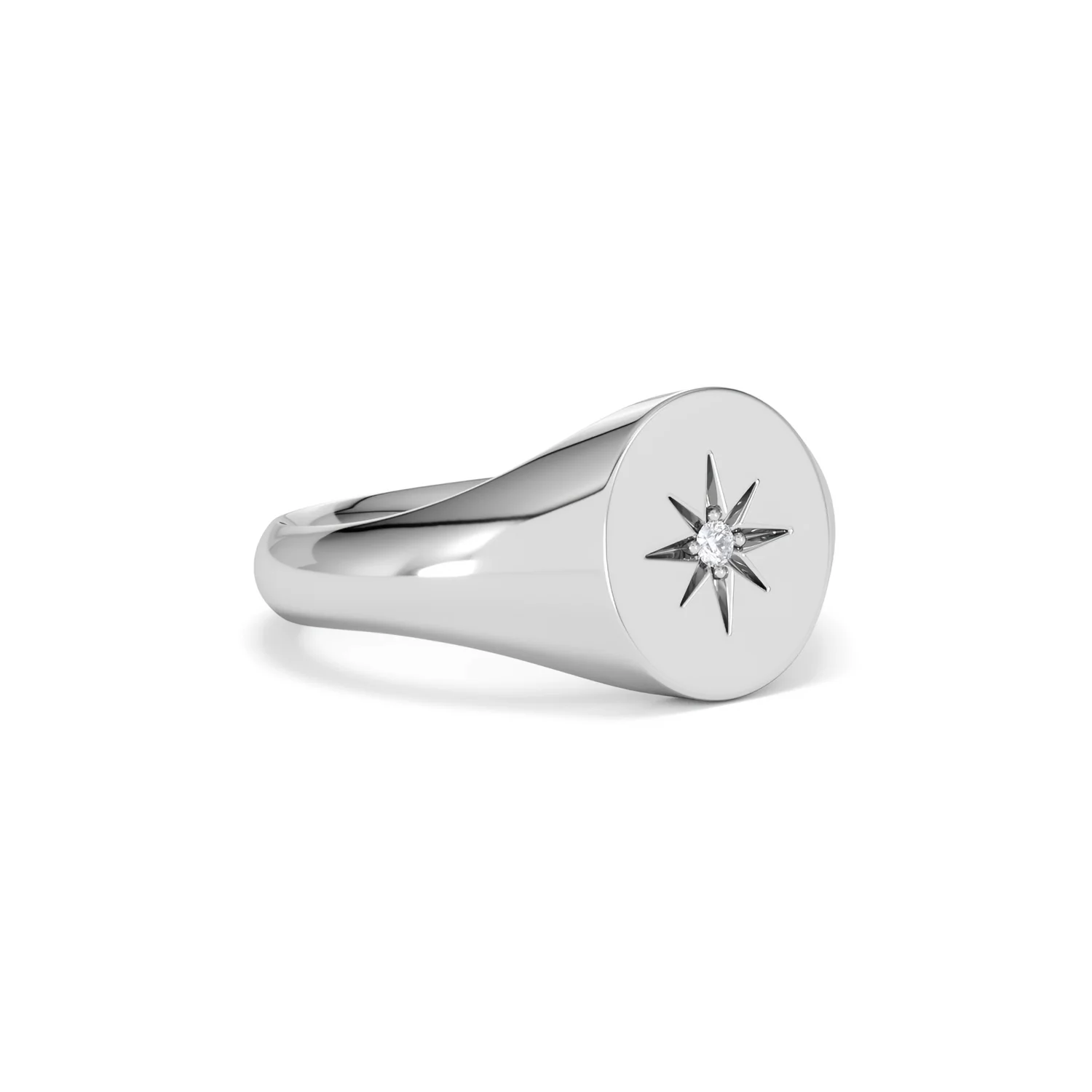 Star Signet Lab Diamond Ring in 925 Silver - Image 18