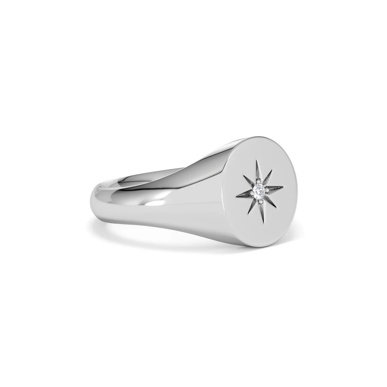 Star Signet Lab Diamond Ring in 925 Silver - Image 19