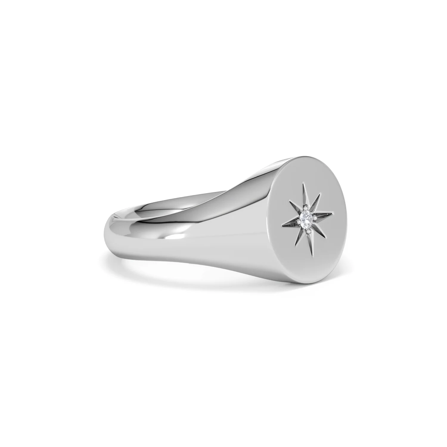 Star Signet Lab Diamond Ring in 925 Silver - Image 20