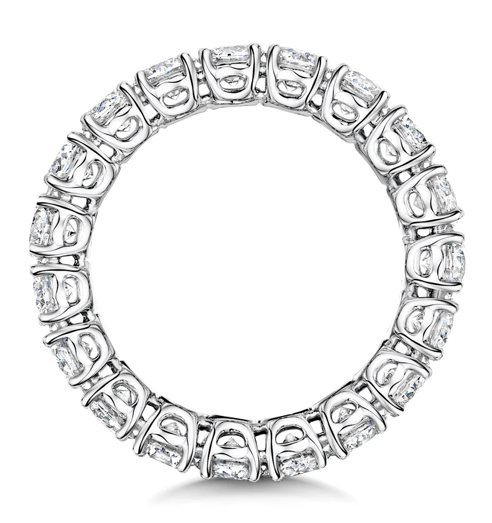 Stella Diamond Eternity Ring Round Cut 2.3ct VVs Platinum Size H-I - Image 3