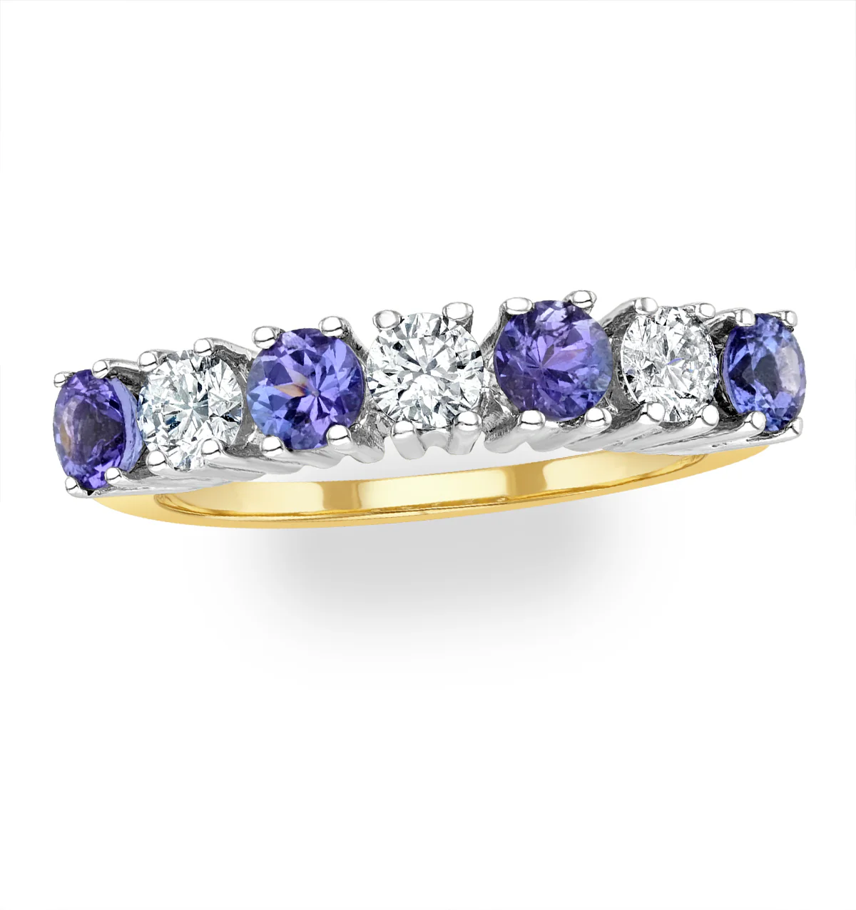 Tanzanite 0.70CT and Diamond Ring 0.50CT 18K Gold FT32 - Image 2