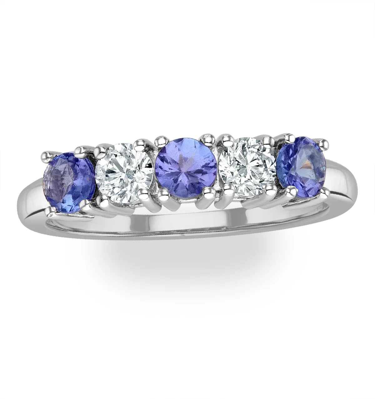 Tanzanite 0.75CT and Diamond Ring 0.40CT 18K White Gold FT26 - Image 2