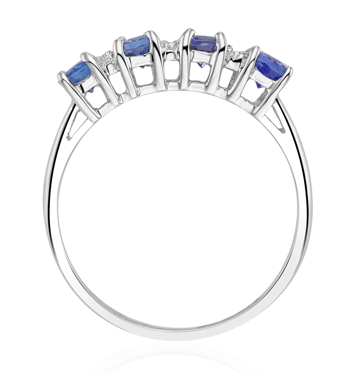 Tanzanite 0.76CT And Diamond 9K White Gold Ring - Image 3