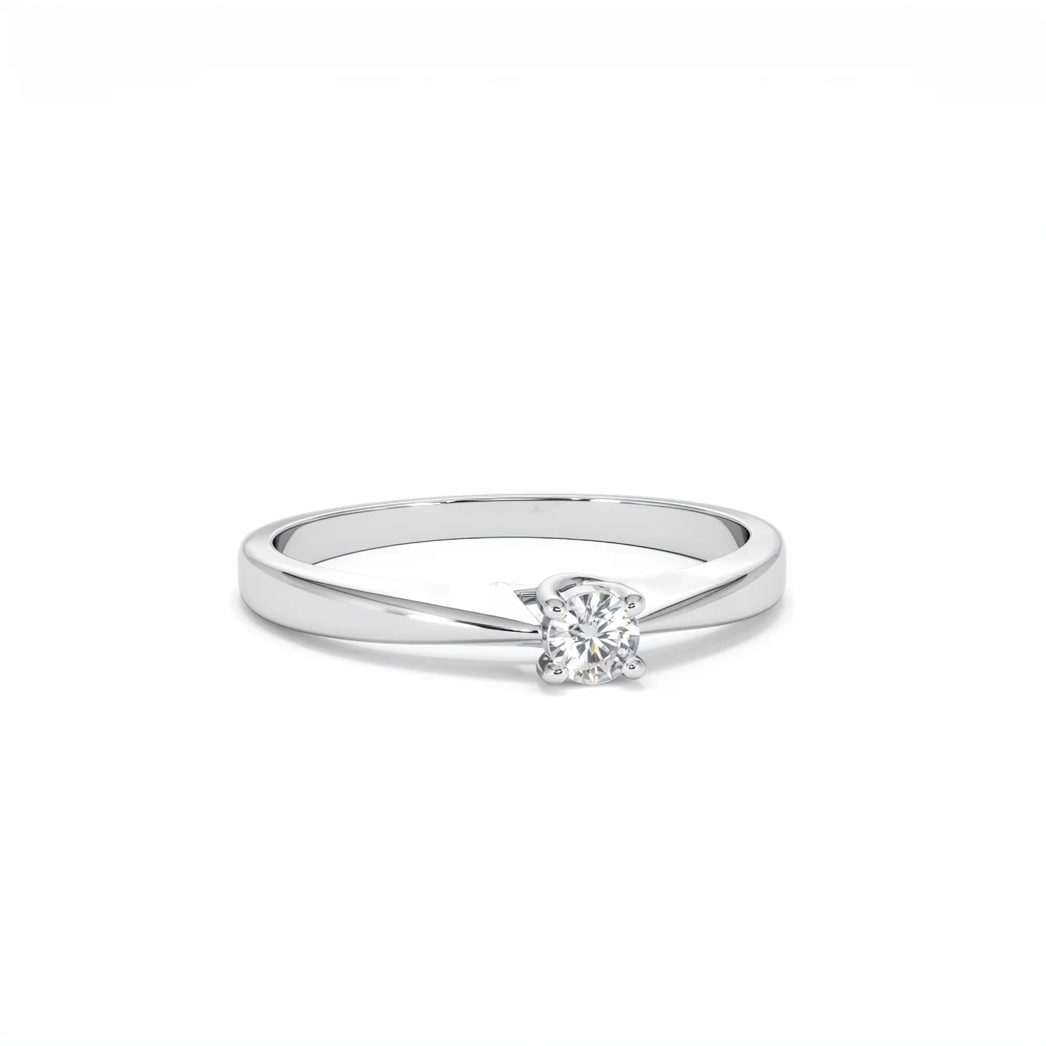 Naomi Lab Diamond Engagement Ring 0.15ct H/Si in 925 Silver - Image 11