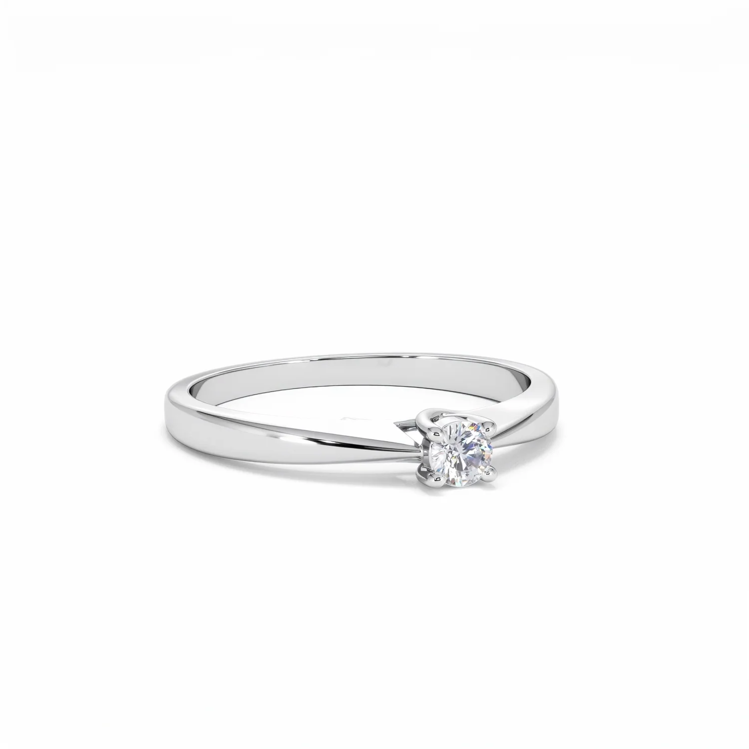 Naomi Lab Diamond Engagement Ring 0.15ct H/Si in 925 Silver - Image 13