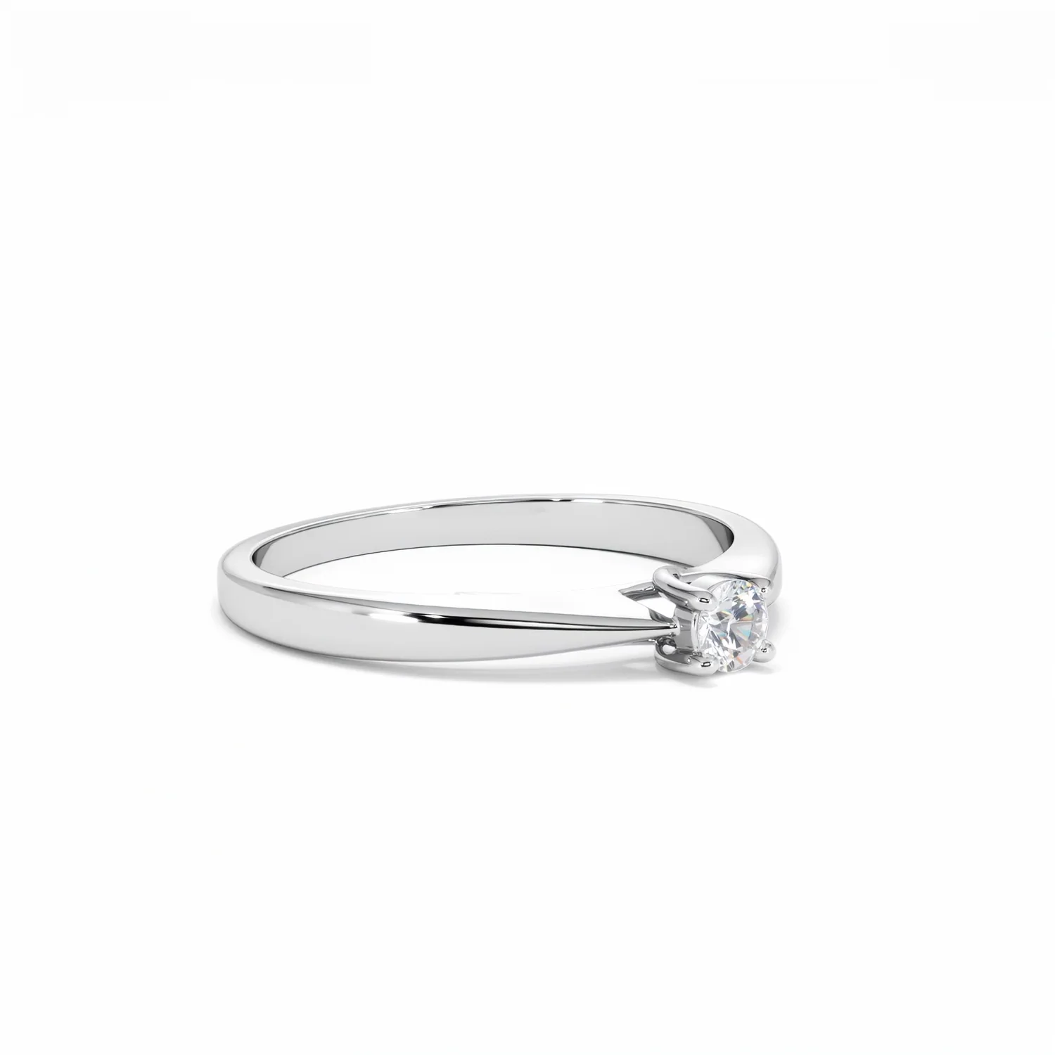 Naomi Lab Diamond Engagement Ring 0.15ct H/Si in 925 Silver - Image 17
