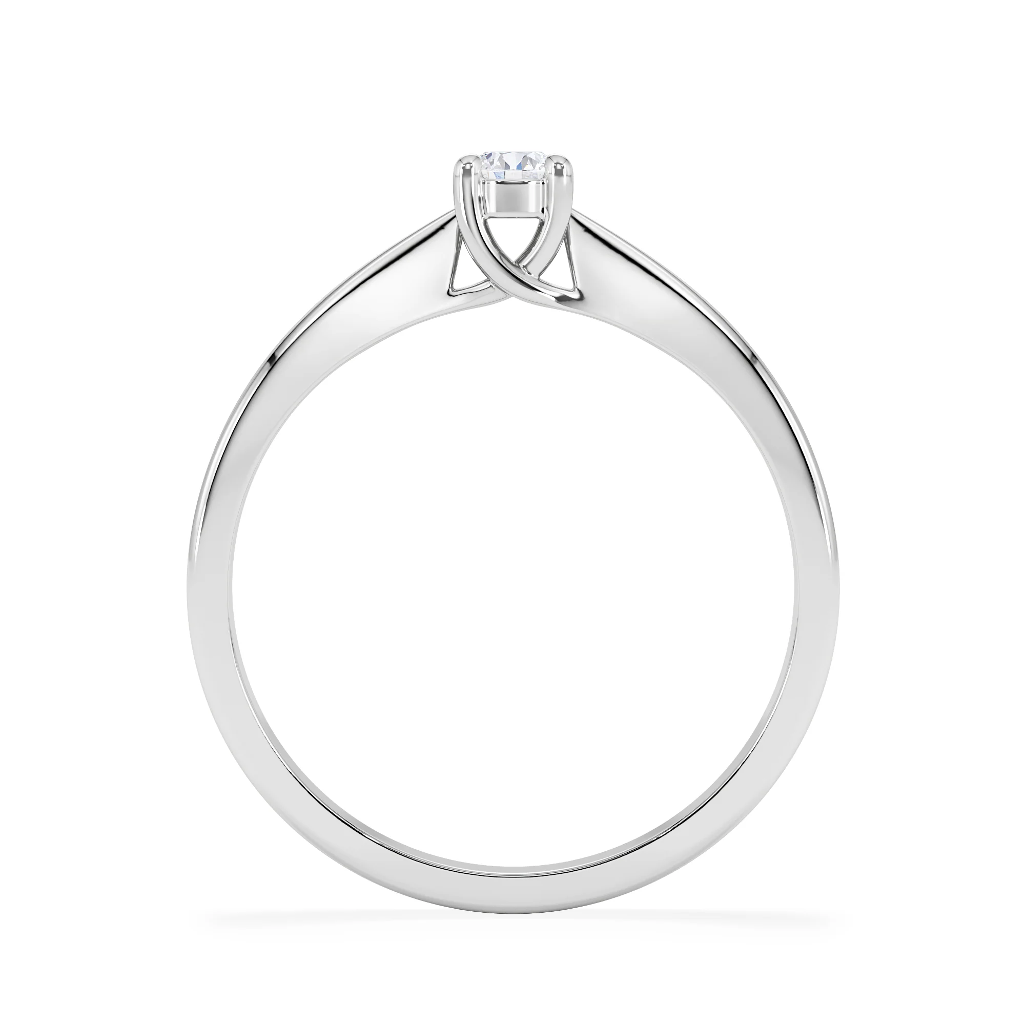 Naomi Lab Diamond Engagement Ring 0.15ct H/Si in 925 Silver - Image 3