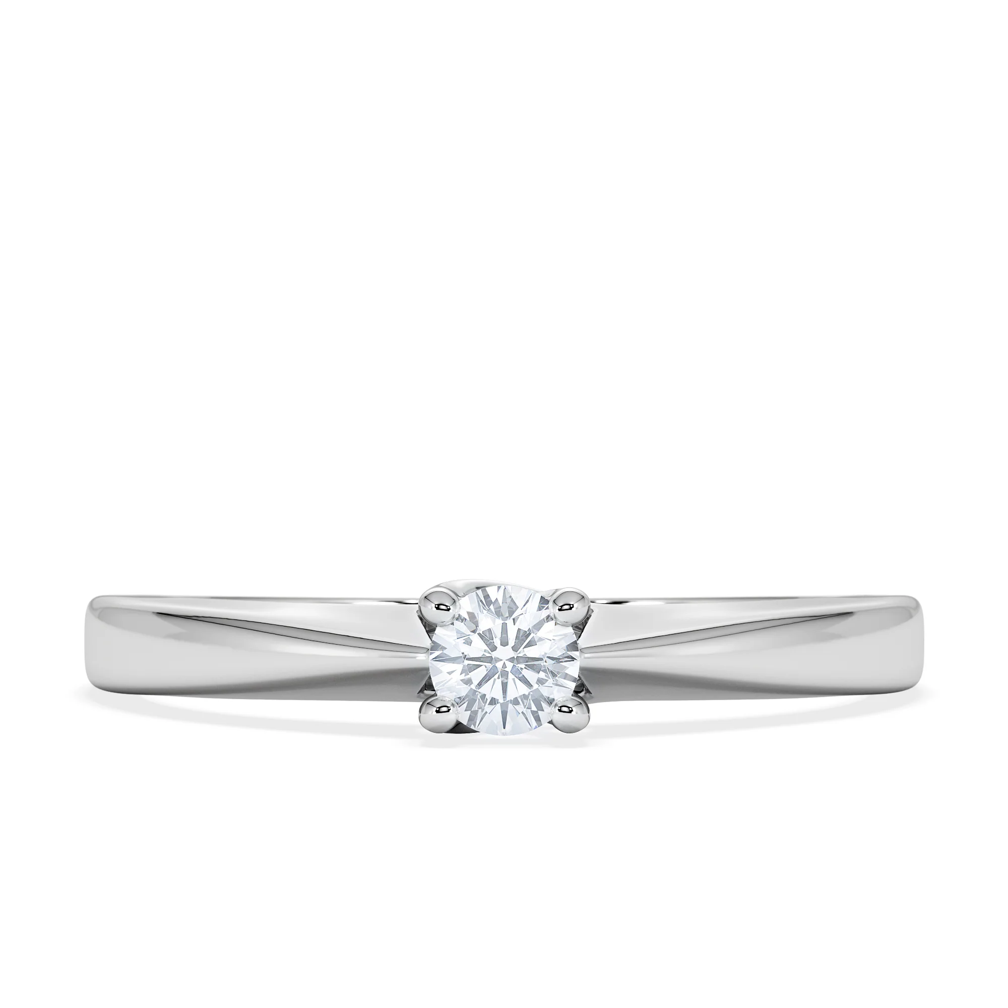 Naomi Lab Diamond Engagement Ring 0.15ct H/Si in 925 Silver - Image 5