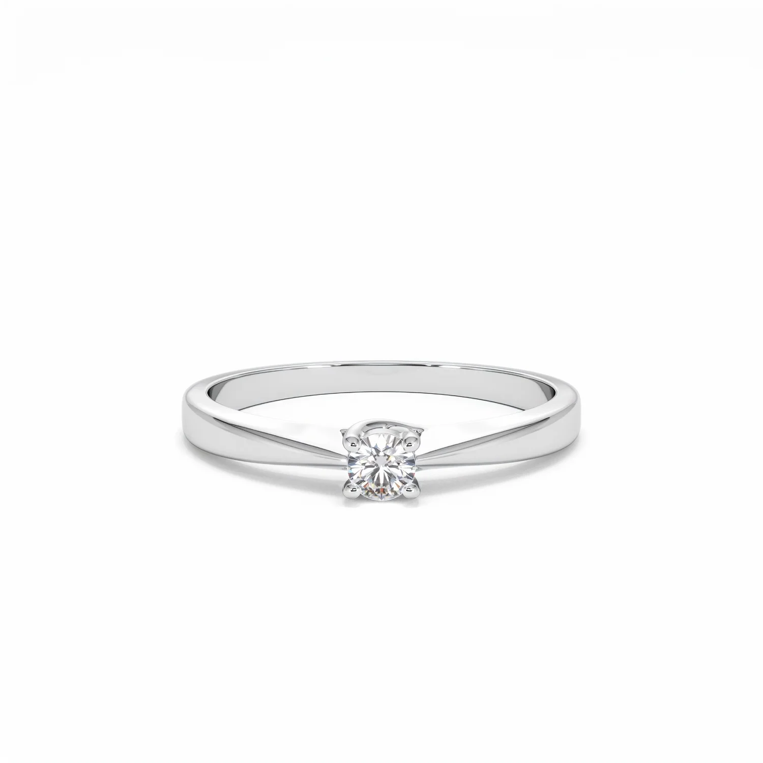 Naomi Lab Diamond Engagement Ring 0.15ct H/Si in 925 Silver - Image 8