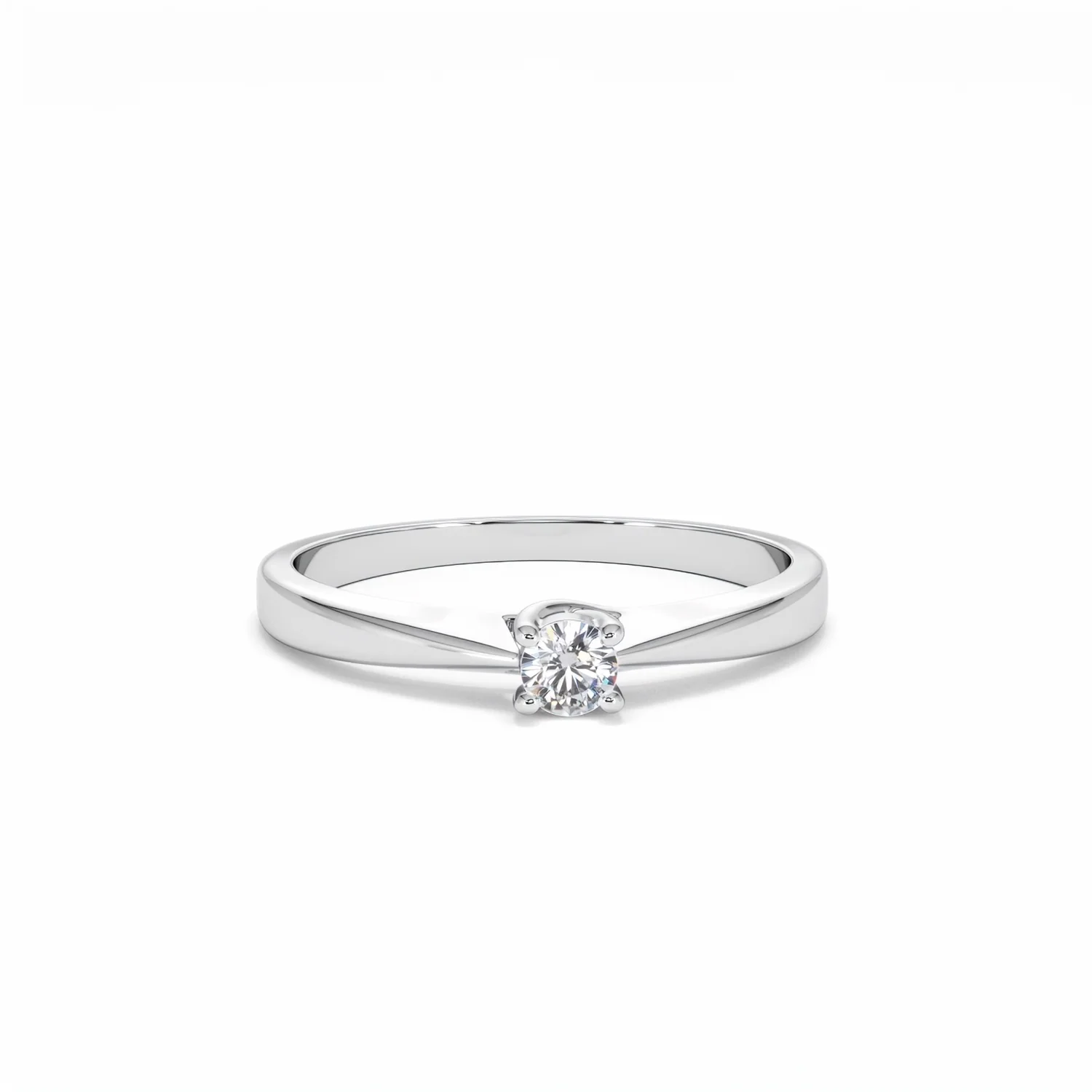 Naomi Lab Diamond Engagement Ring 0.15ct H/Si in 925 Silver - Image 9