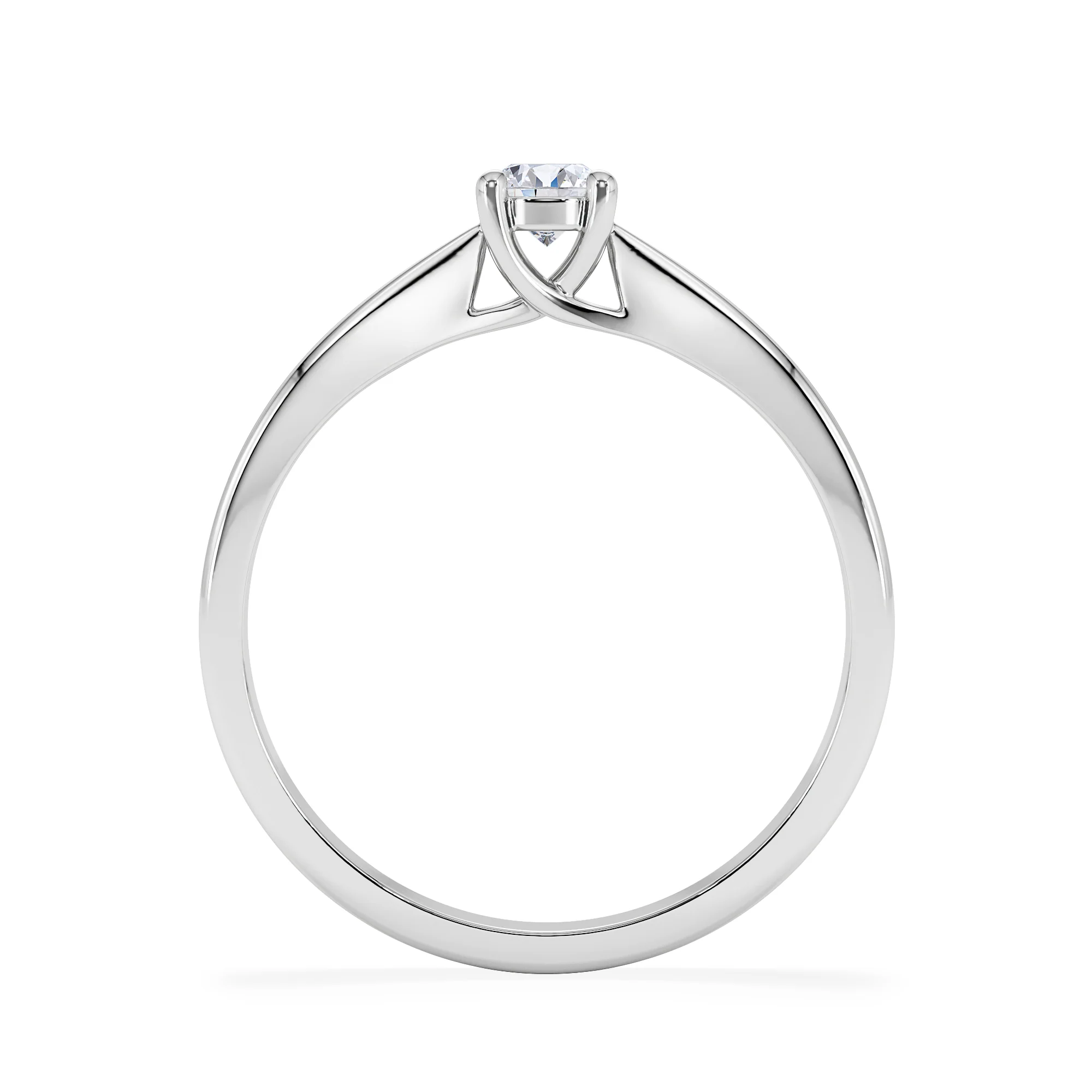 Naomi Lab Diamond Engagement Ring 0.25ct H/Si in 925 Silver - Image 3
