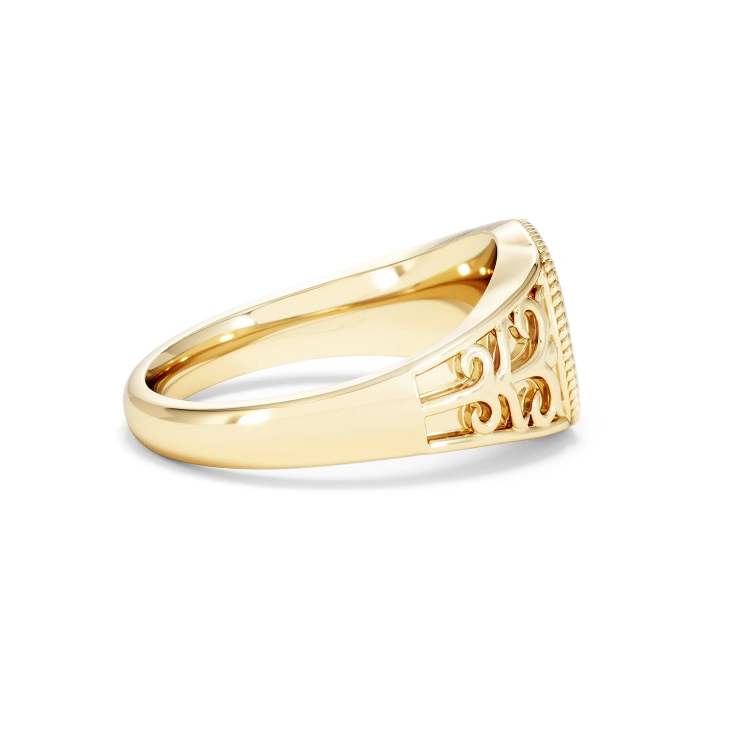 Taurus Zodiac 0.01ct Lab Diamond Signet Ring in 18K Gold Vermeil - Image 29