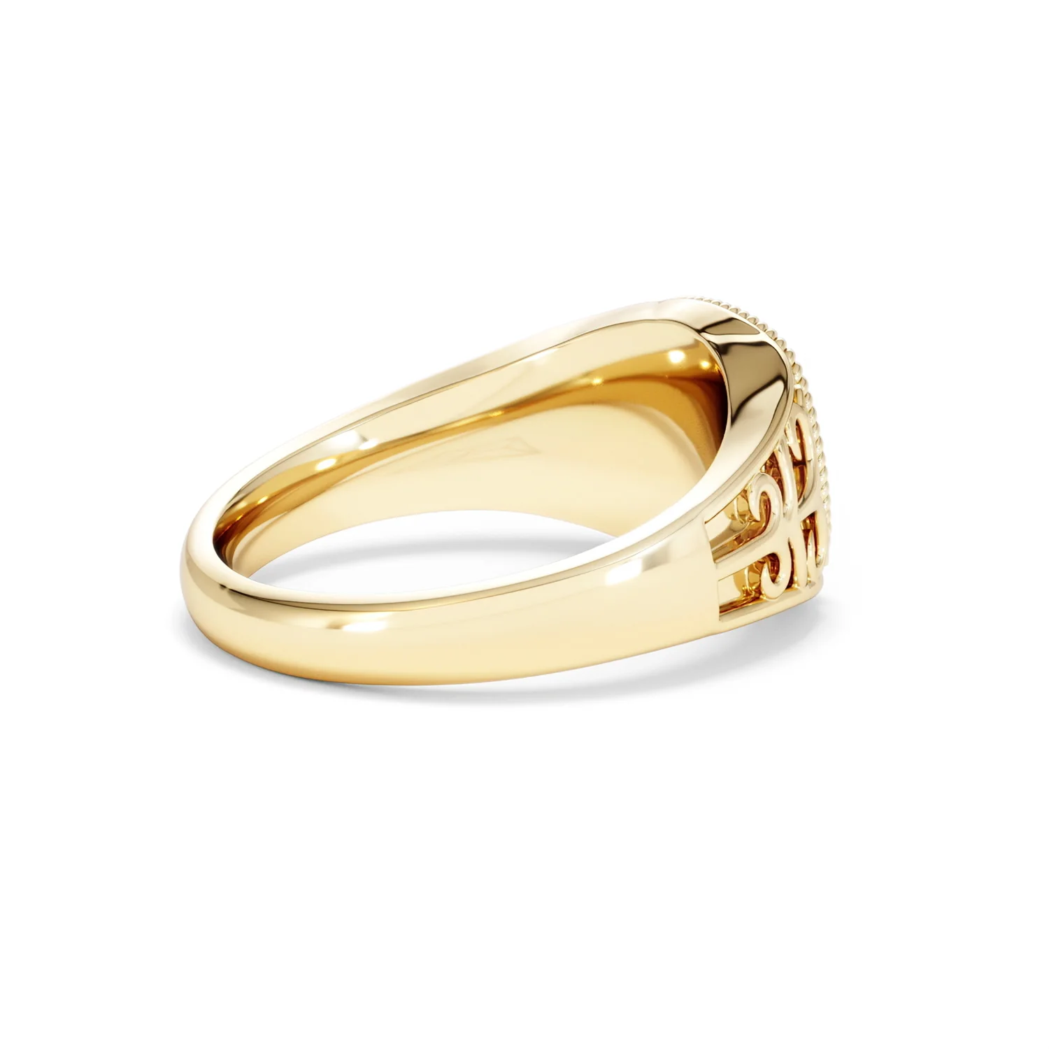 Taurus Zodiac 0.01ct Lab Diamond Signet Ring in 18K Gold Vermeil - Image 34