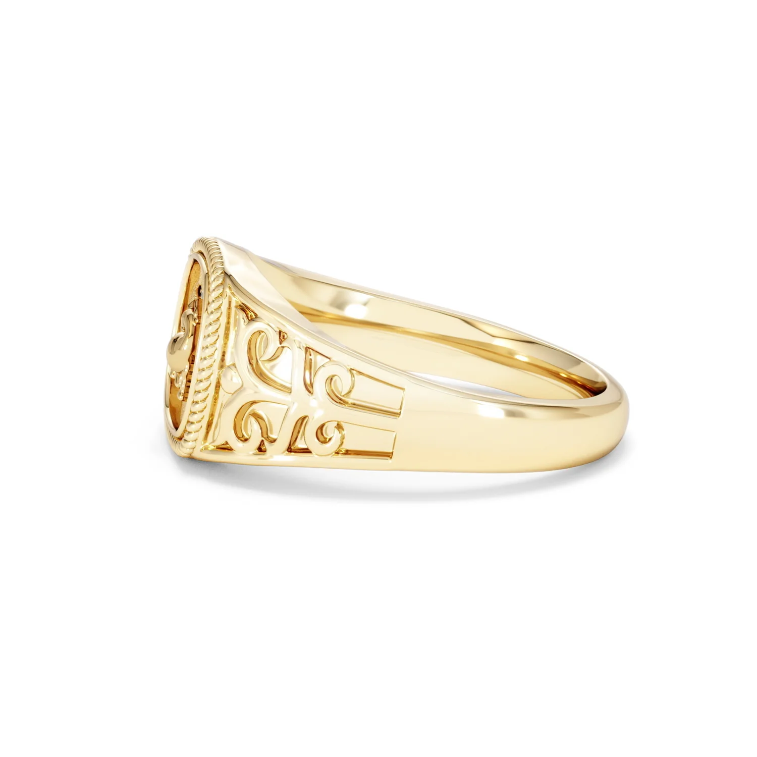 Taurus Zodiac 0.01ct Lab Diamond Signet Ring in 18K Gold Vermeil - Image 69