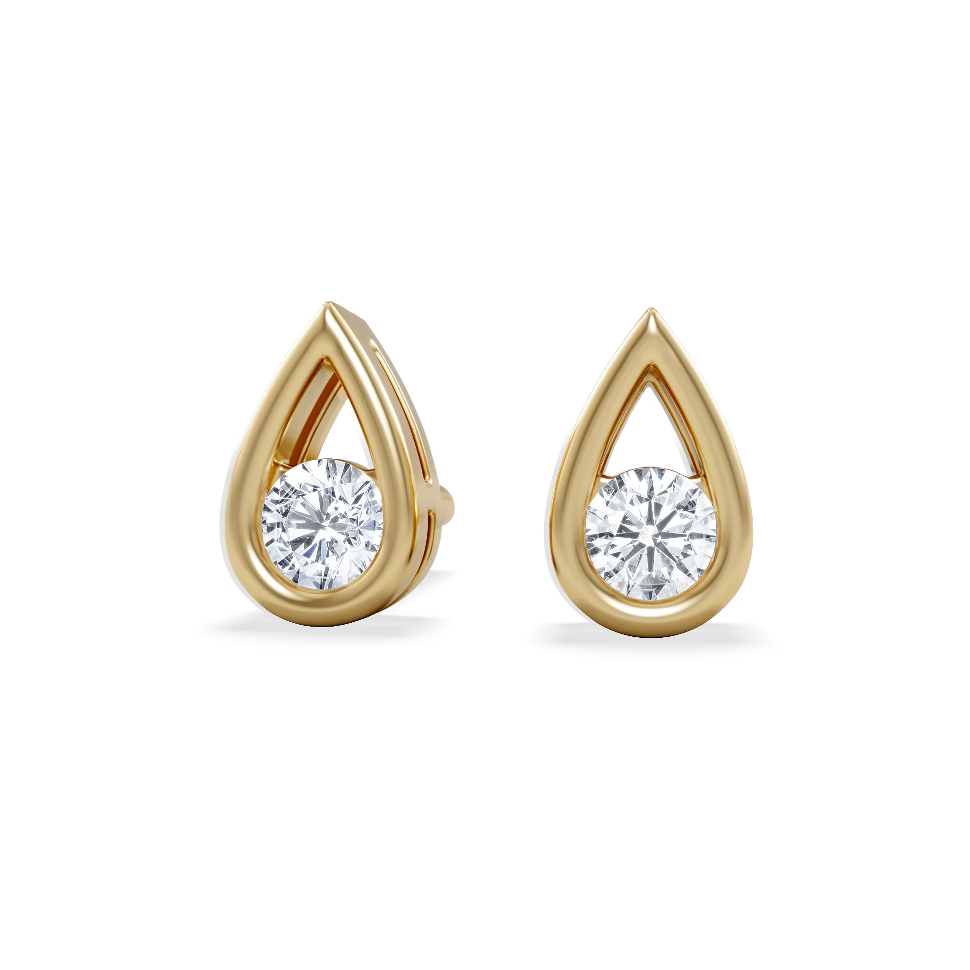Teardrop Solitaire 0.21ct H/SI Round Cut Lab Grown Pendant Necklace in 18K Gold Vermeil - Image 5