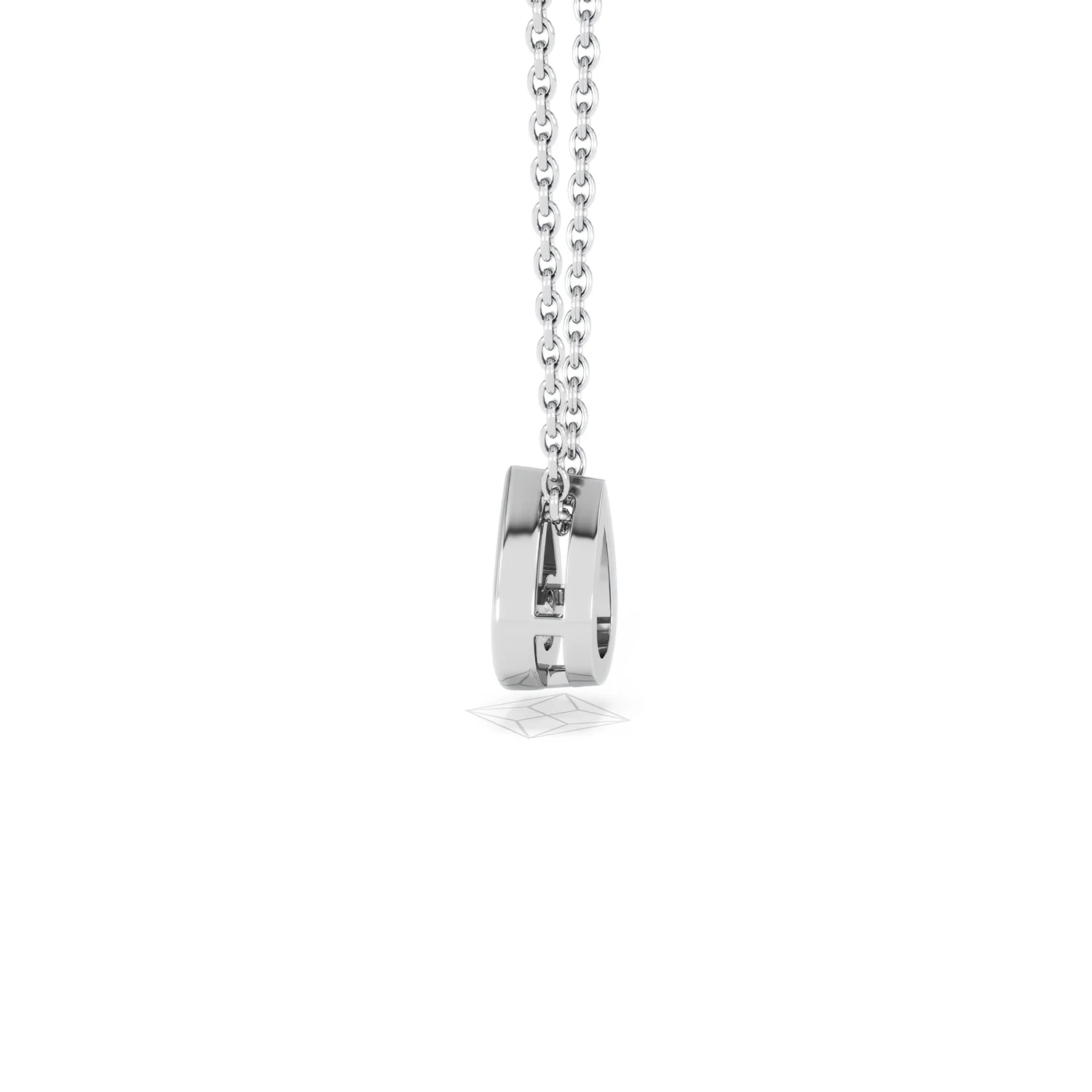 Teardrop Solitaire 0.25ct H/SI Round Cut Lab Grown Necklace in Silver - Image 66