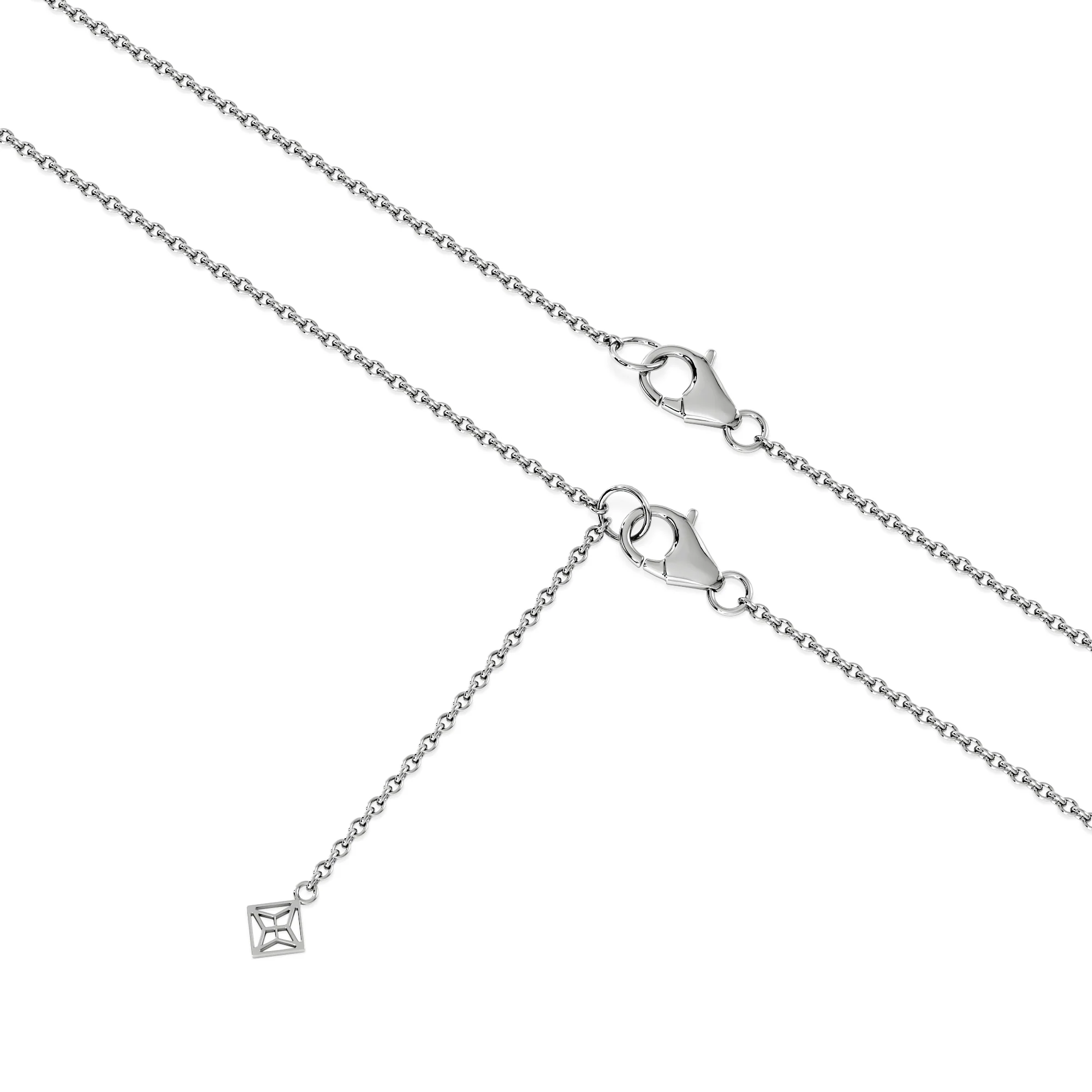 Teardrop Solitaire 0.25ct H/SI Round Cut Lab Grown Necklace in Silver - Image 7