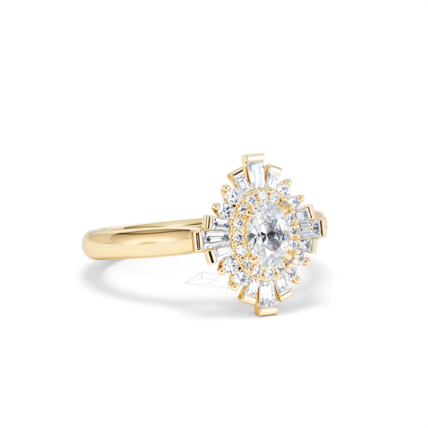 The Radiance Lab Diamond Ring 0.52ct H/SI Set in 18K Gold Vermeil - Image 15