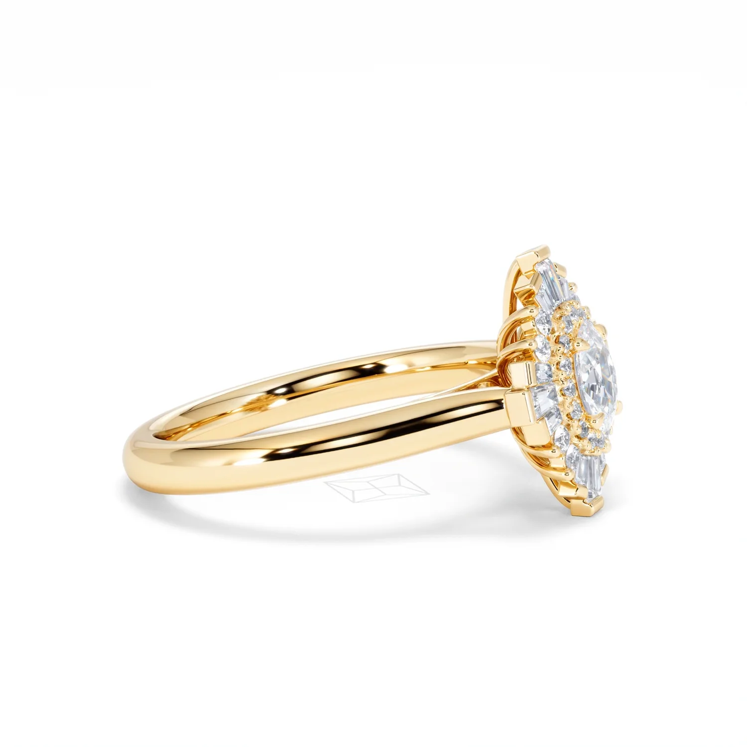 The Radiance Lab Diamond Ring 0.52ct H/SI Set in 18K Gold Vermeil - Image 25