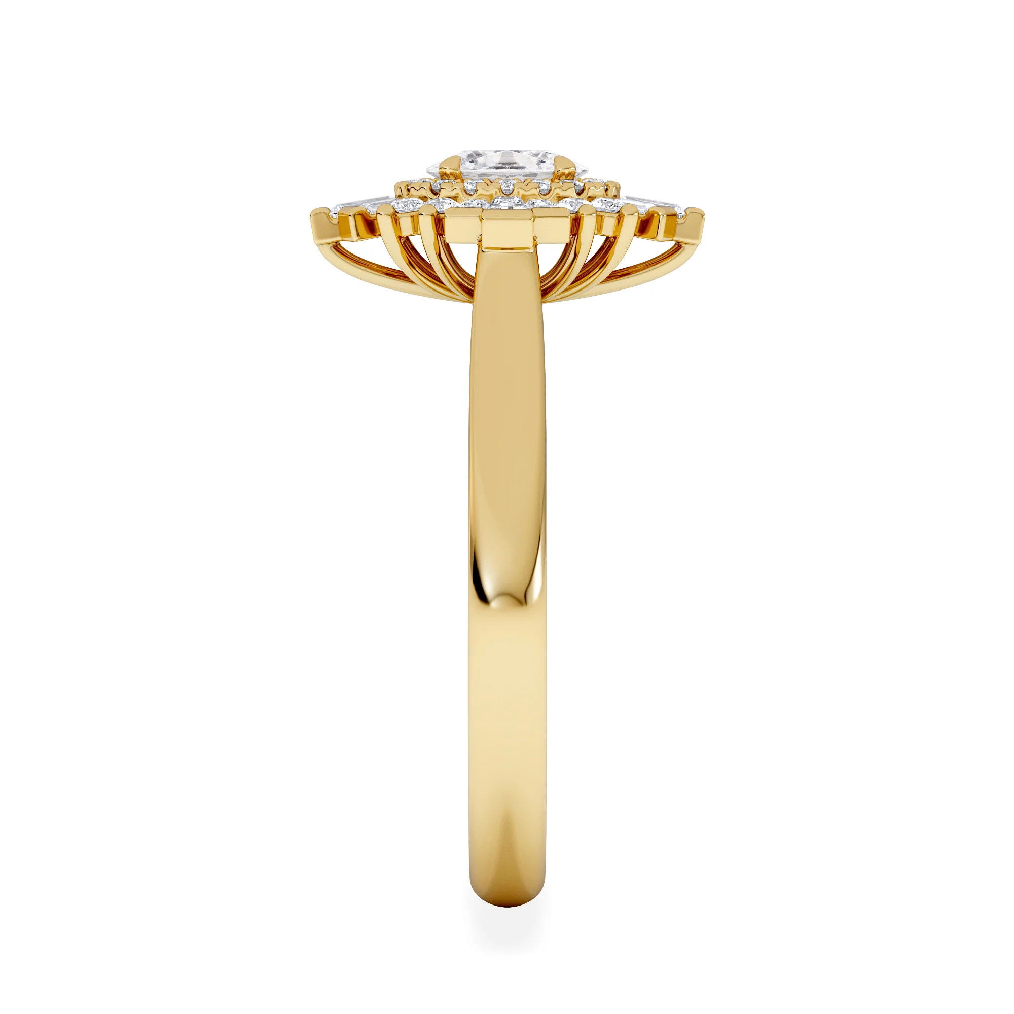 The Radiance Lab Diamond Ring 0.52ct H/SI Set in 18K Gold Vermeil - Image 5
