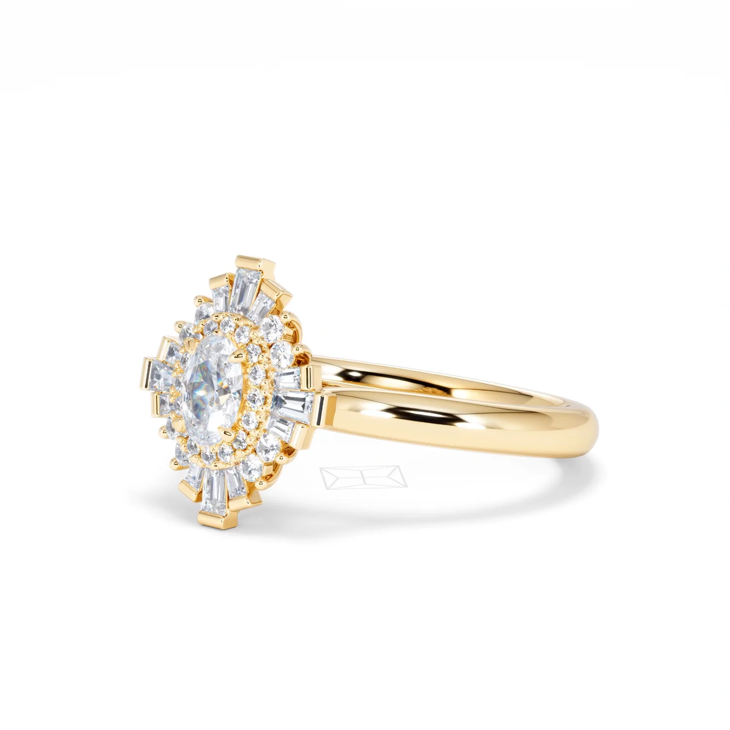 The Radiance Lab Diamond Ring 0.52ct H/SI Set in 18K Gold Vermeil - Image 81
