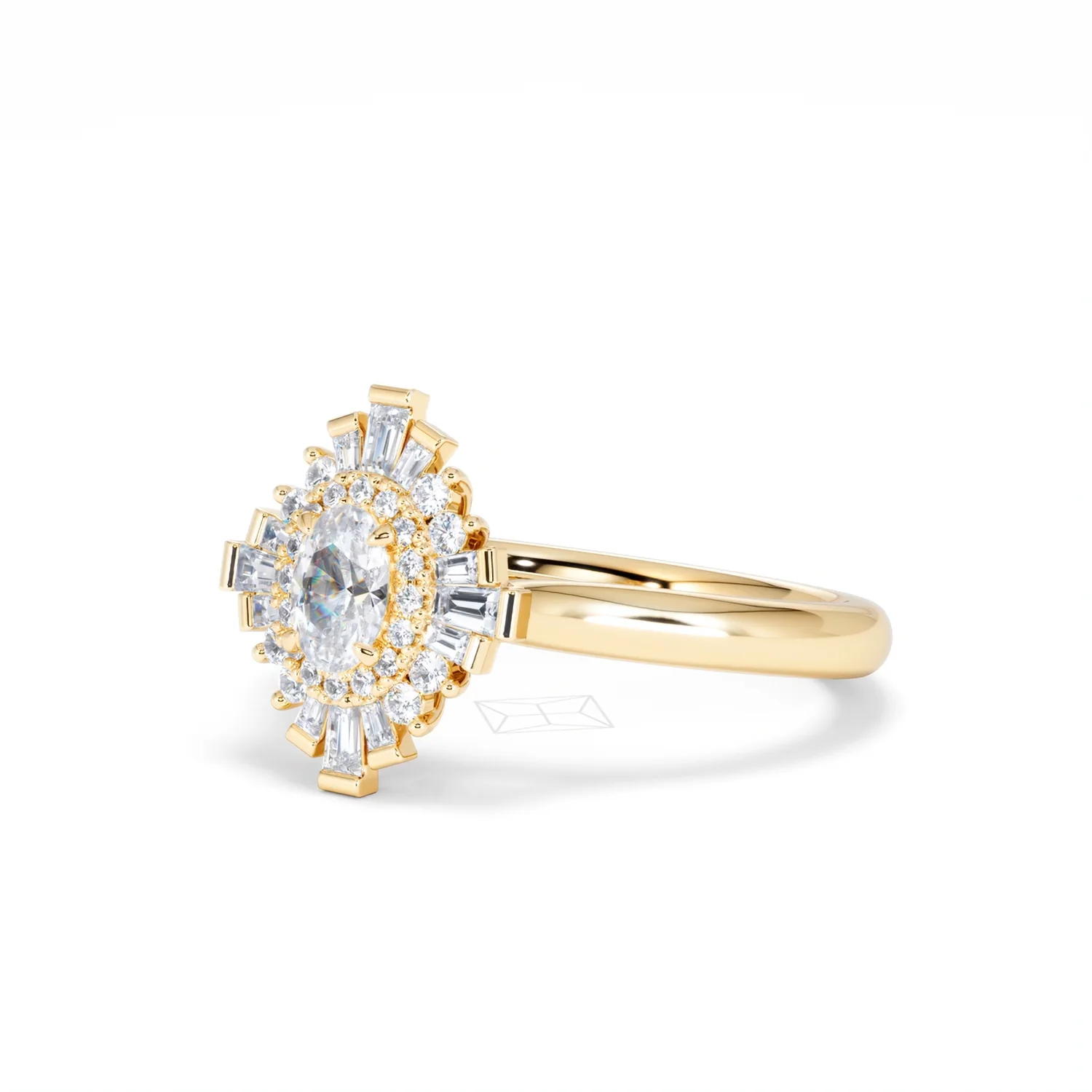 The Radiance Lab Diamond Ring 0.52ct H/SI Set in 18K Gold Vermeil - Image 82