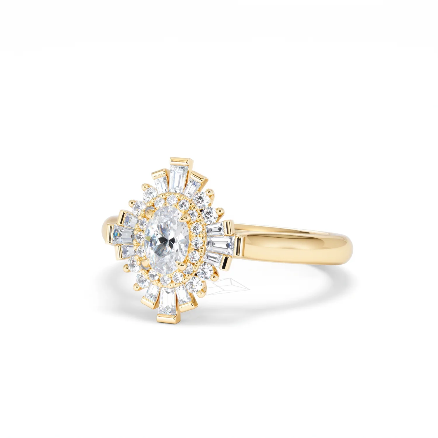The Radiance Lab Diamond Ring 0.52ct H/SI Set in 18K Gold Vermeil - Image 85
