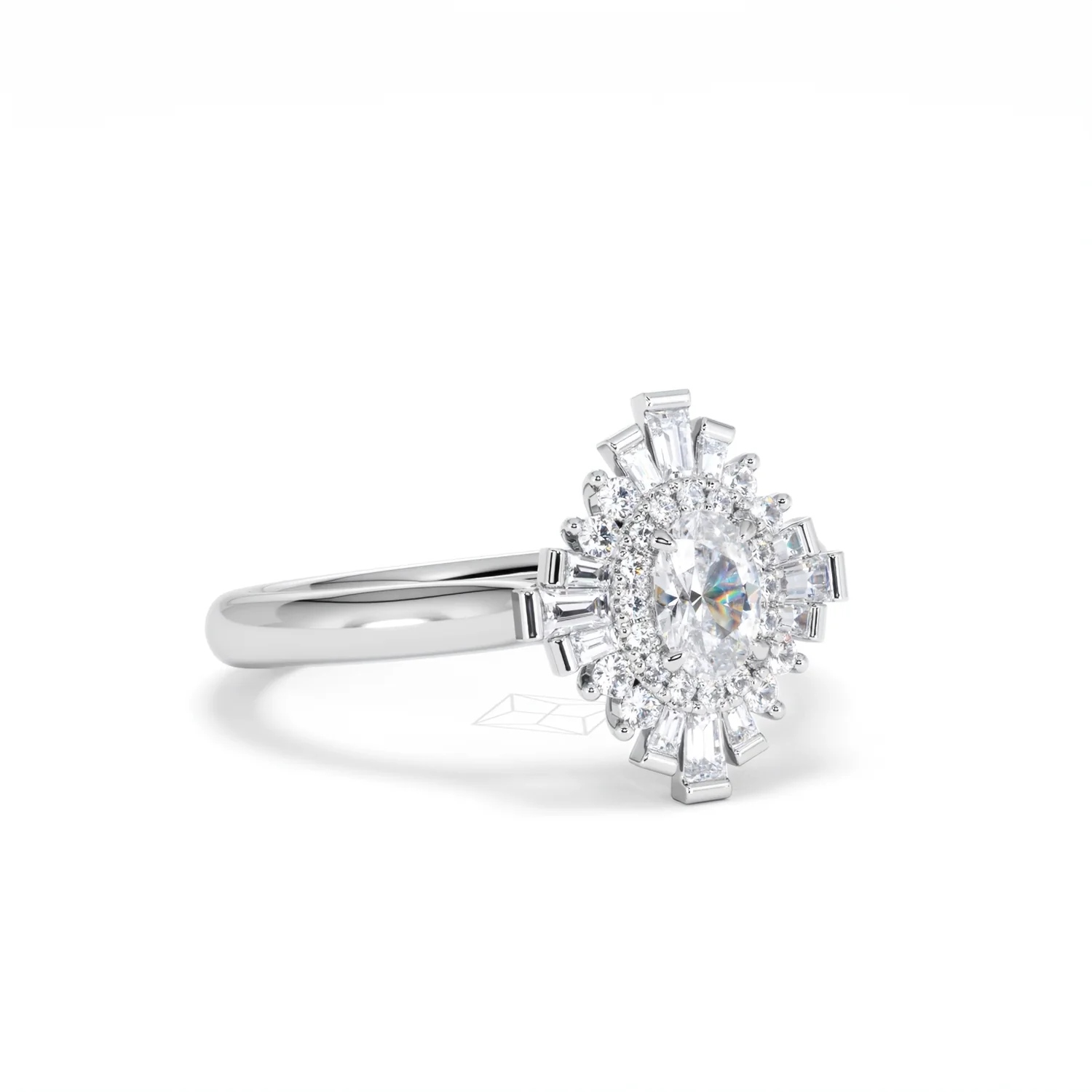 The Radiance Lab Diamond Ring 0.52ct H/SI Set in 925 Silver - Image 16