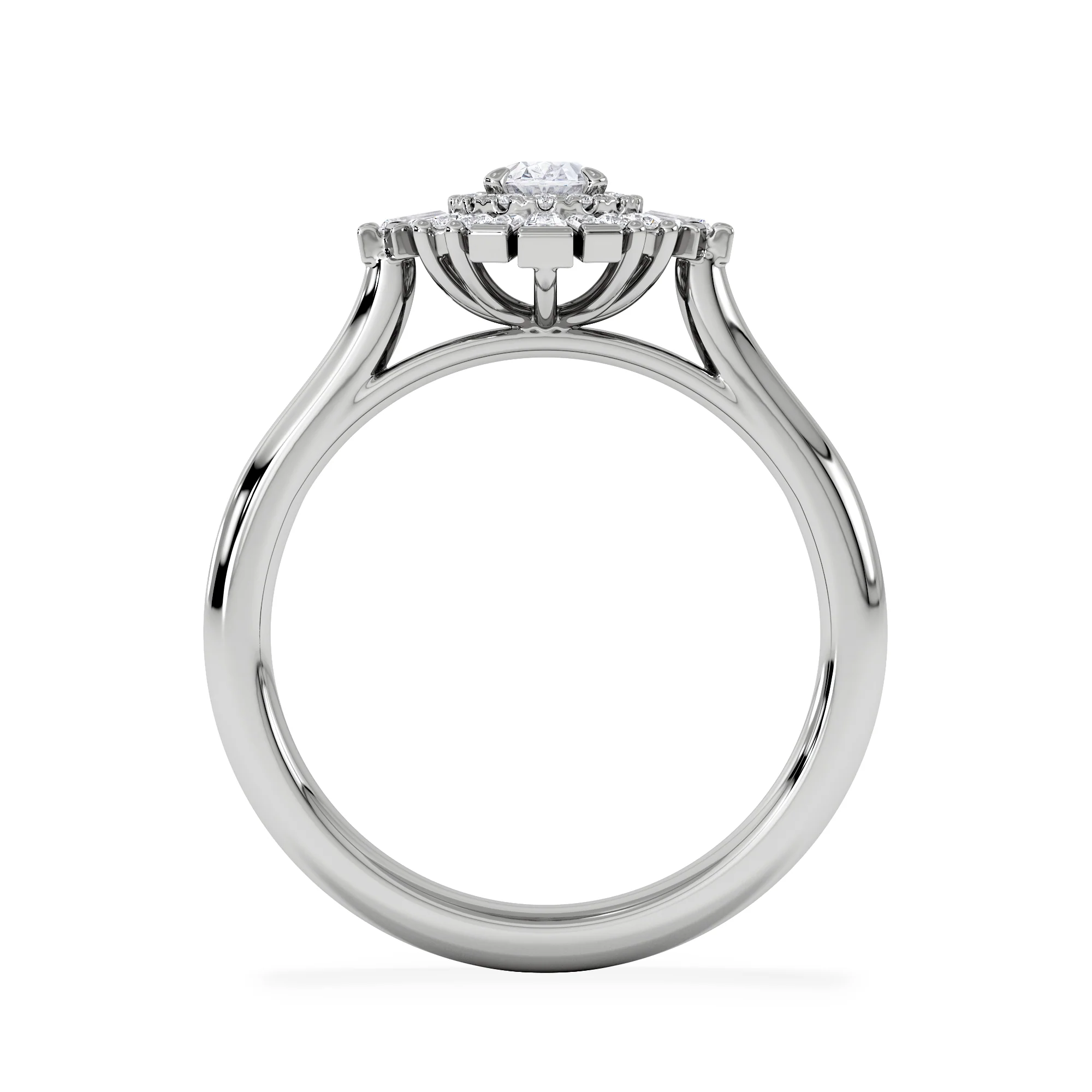 The Radiance Lab Diamond Ring 0.52ct H/SI Set in 925 Silver - Image 2