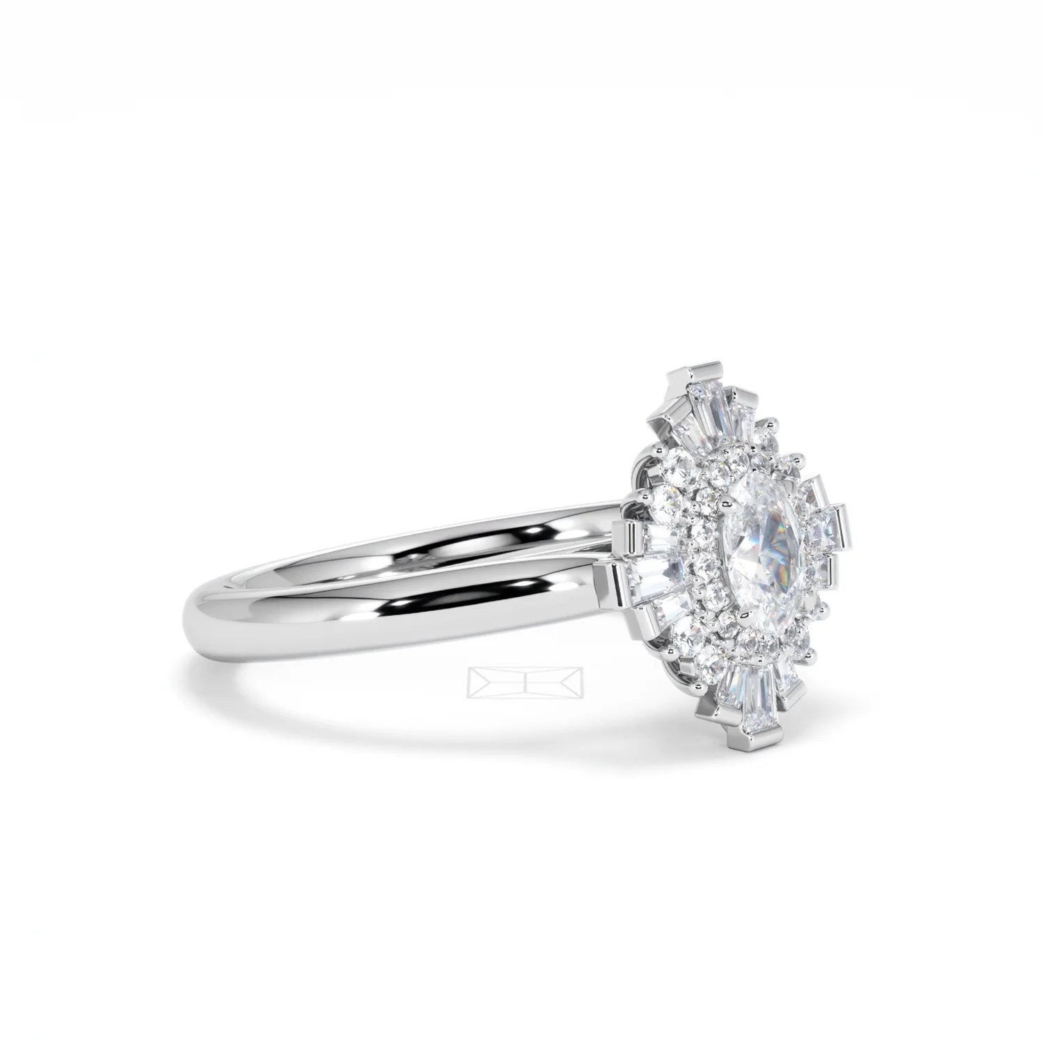 The Radiance Lab Diamond Ring 0.52ct H/SI Set in 925 Silver - Image 20