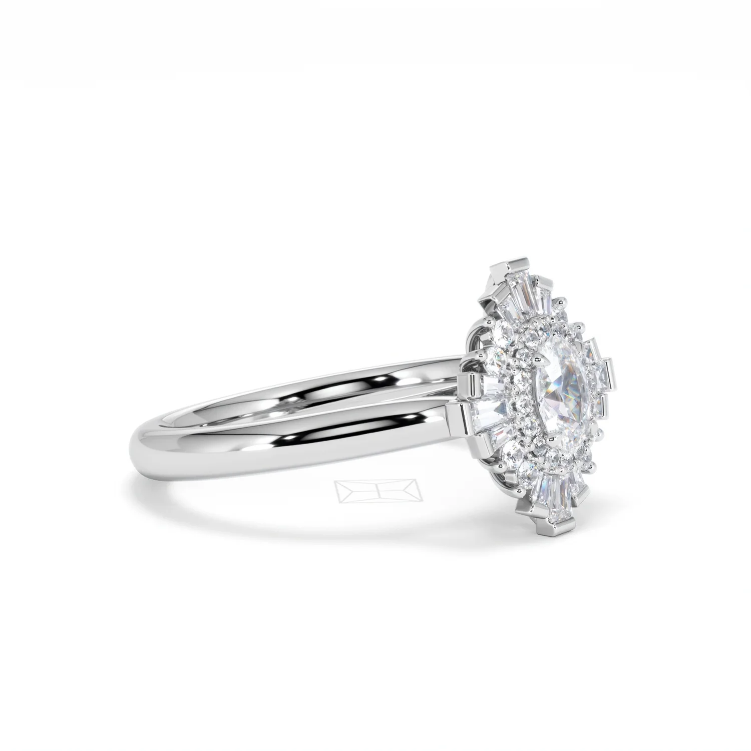 The Radiance Lab Diamond Ring 0.52ct H/SI Set in 925 Silver - Image 21