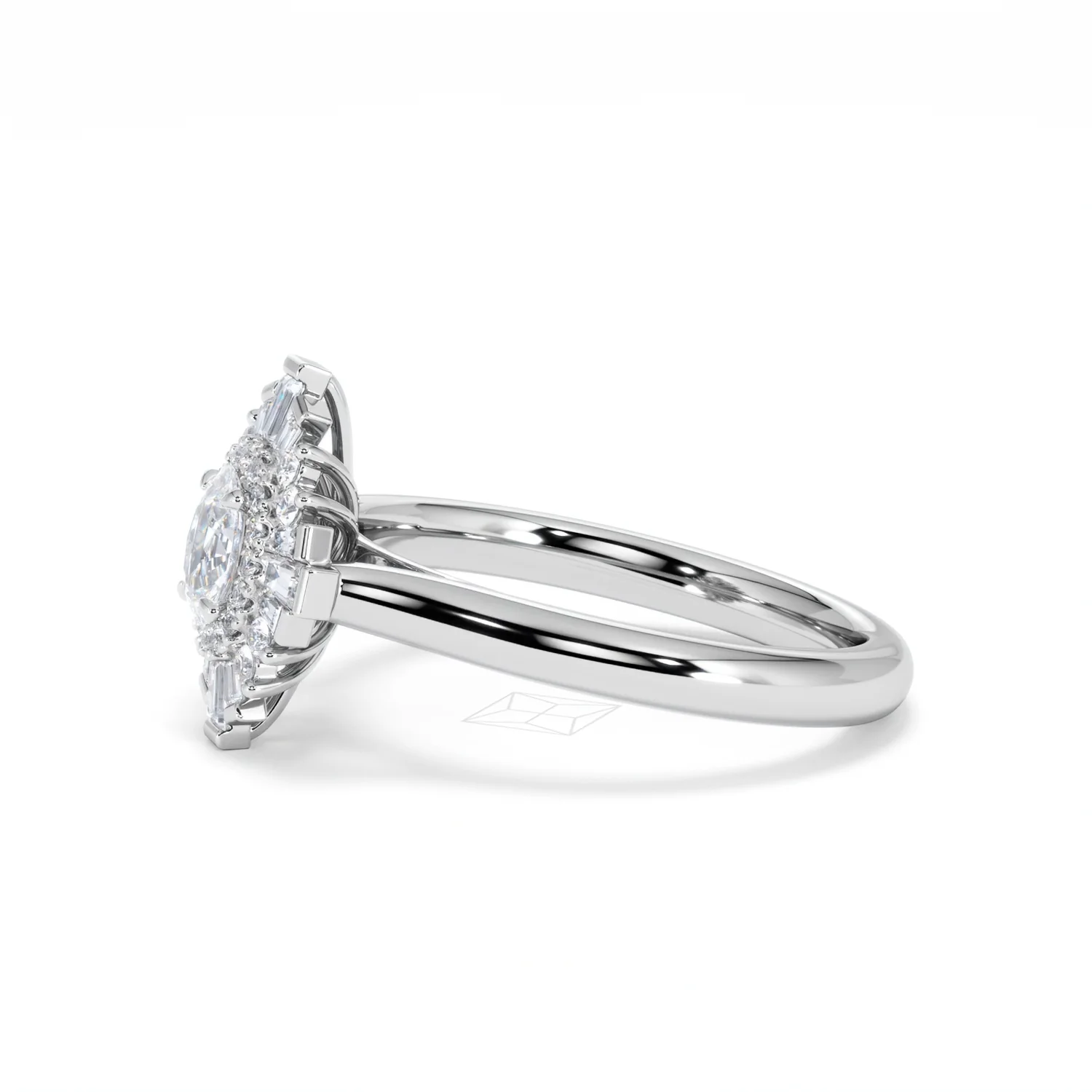 The Radiance Lab Diamond Ring 0.52ct H/SI Set in 925 Silver - Image 74