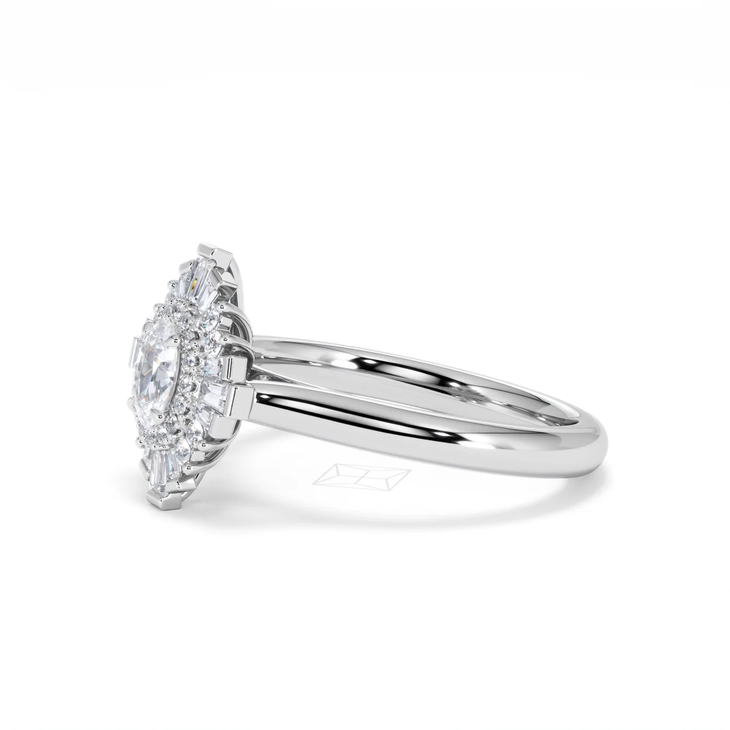 The Radiance Lab Diamond Ring 0.52ct H/SI Set in 925 Silver - Image 76