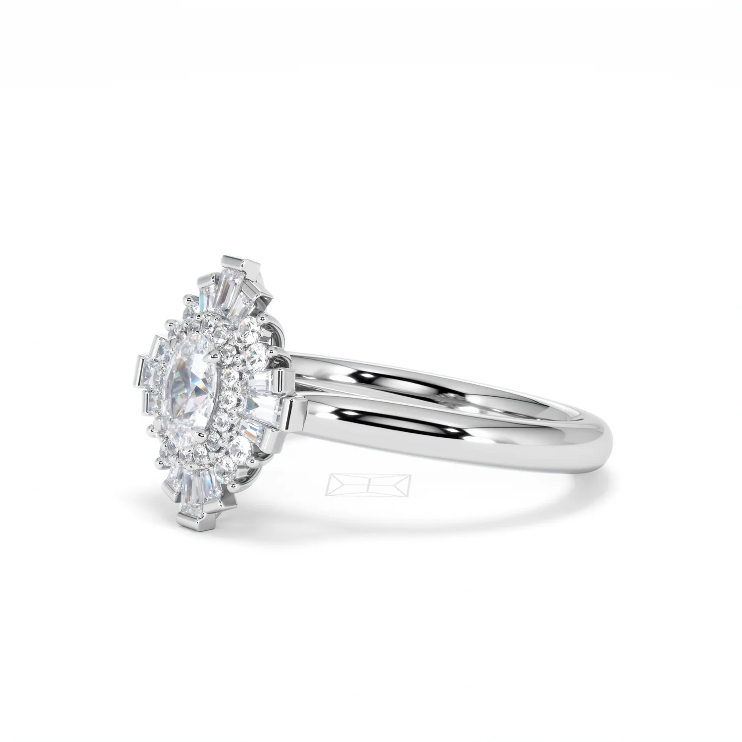 The Radiance Lab Diamond Ring 0.52ct H/SI Set in 925 Silver - Image 79