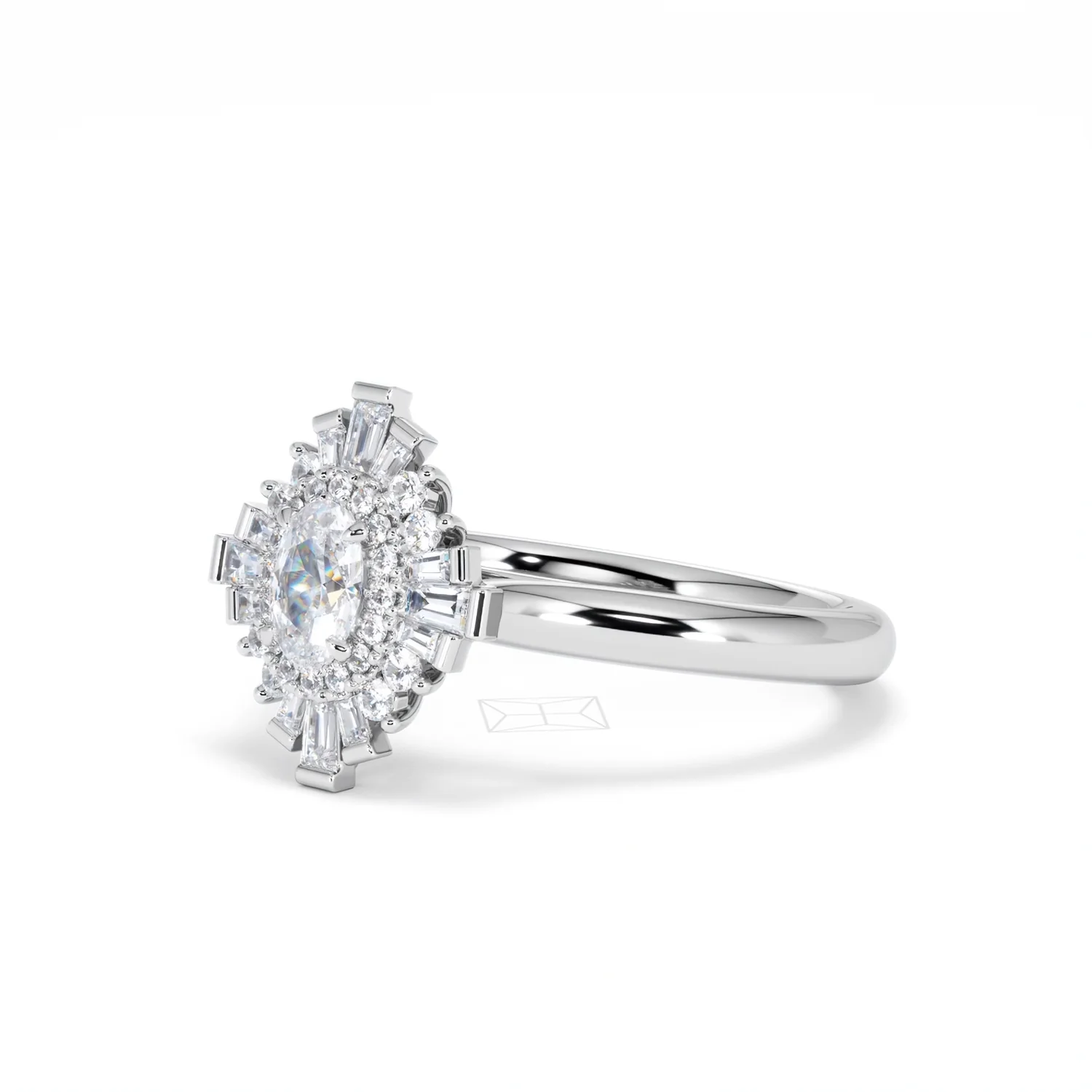The Radiance Lab Diamond Ring 0.52ct H/SI Set in 925 Silver - Image 81