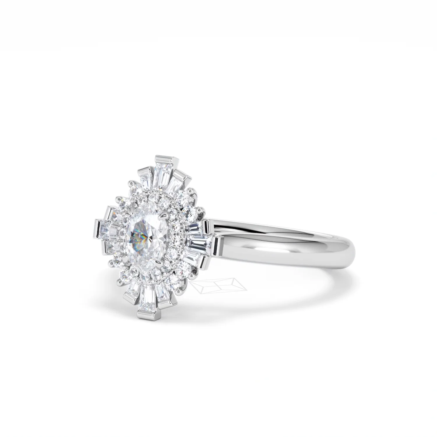 The Radiance Lab Diamond Ring 0.52ct H/SI Set in 925 Silver - Image 83