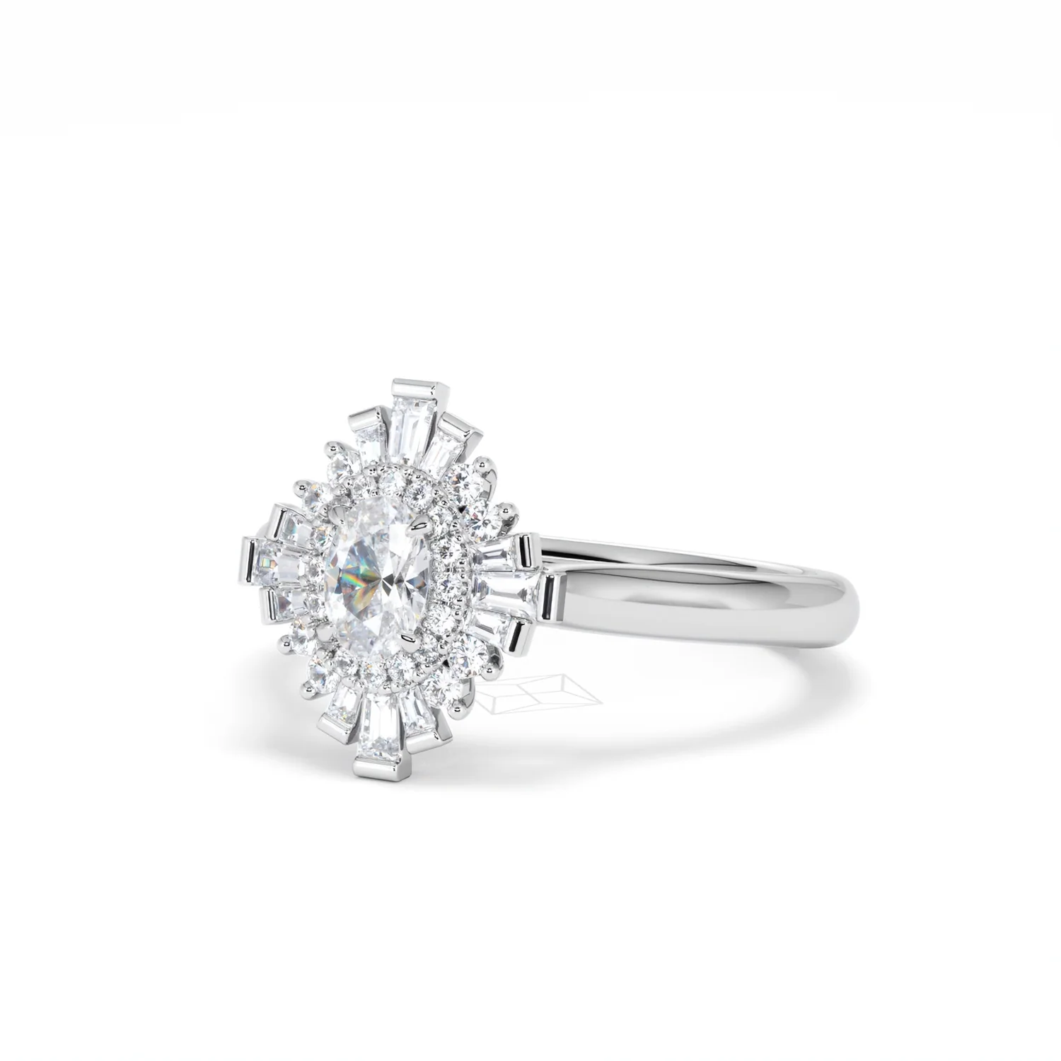 The Radiance Lab Diamond Ring 0.52ct H/SI Set in 925 Silver - Image 84