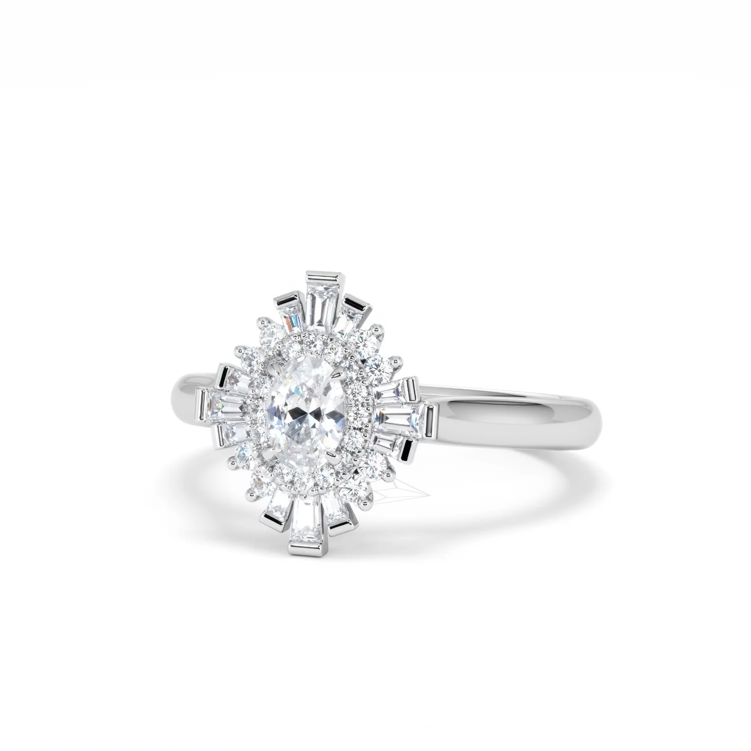 The Radiance Lab Diamond Ring 0.52ct H/SI Set in 925 Silver - Image 86