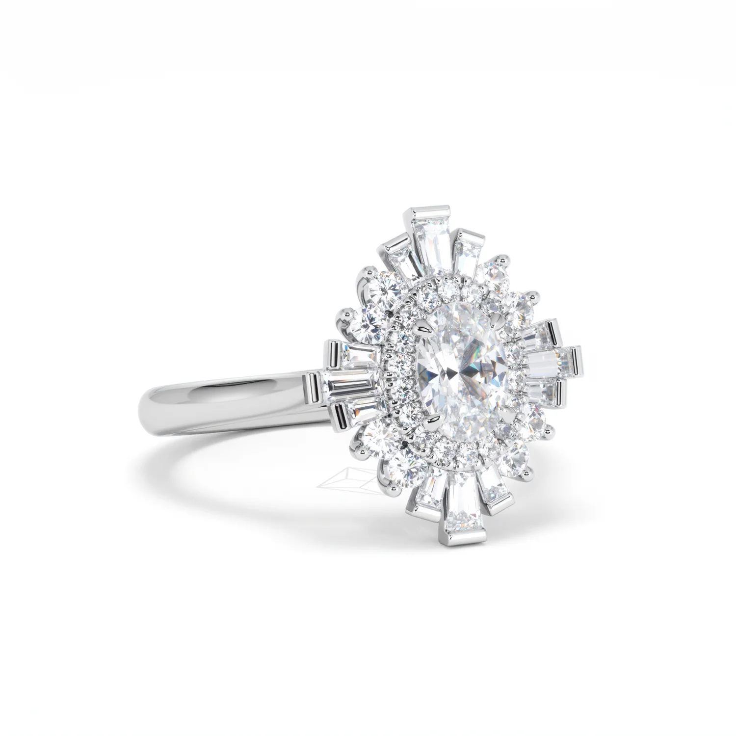 The Radiance Lab Diamond Ring 1.08ct H/SI Set in 9K White Gold - Image 15