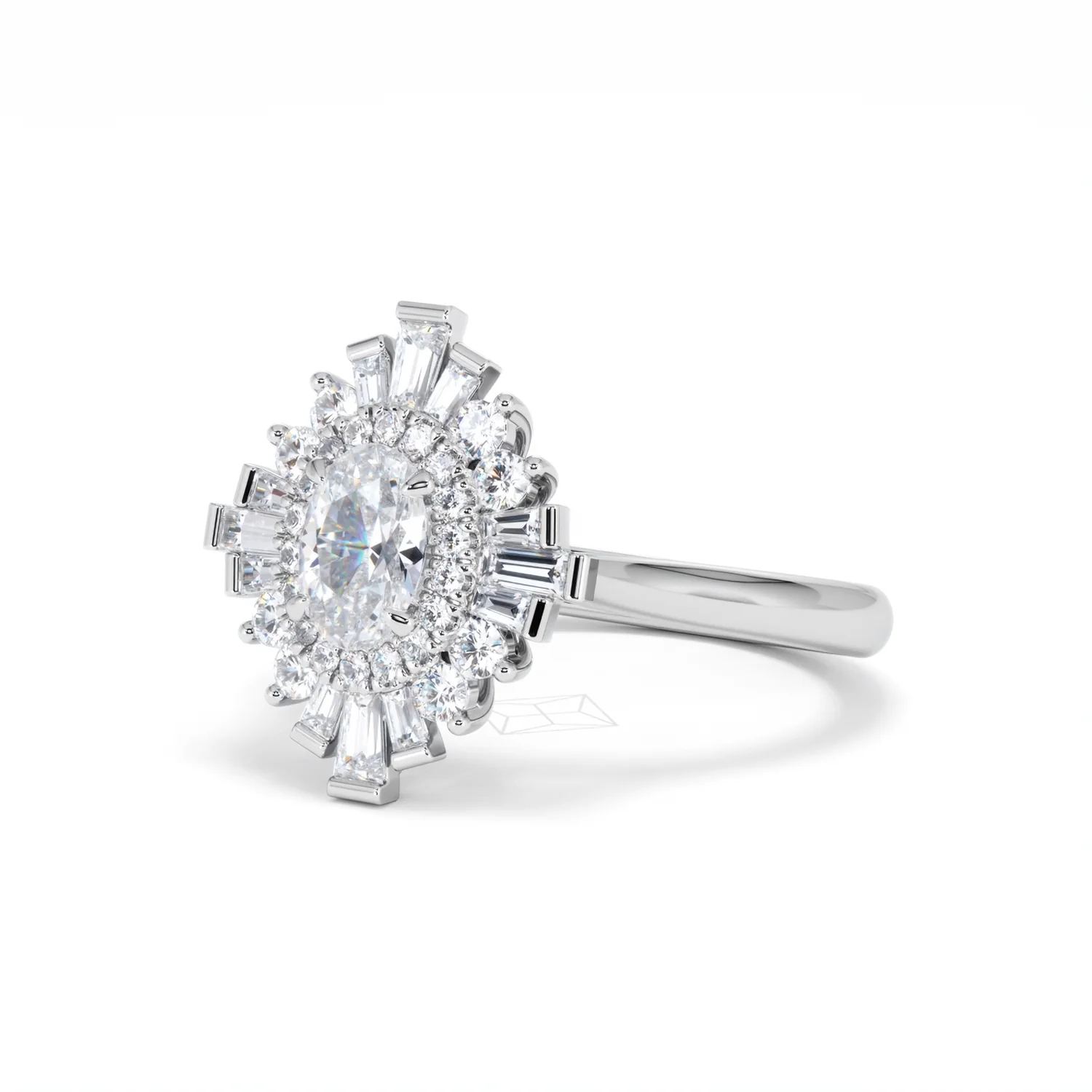 The Radiance Lab Diamond Ring 1.08ct H/SI Set in 9K White Gold - Image 83