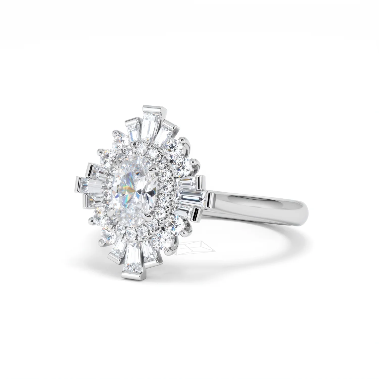 The Radiance Lab Diamond Ring 1.08ct H/SI Set in 9K White Gold - Image 84